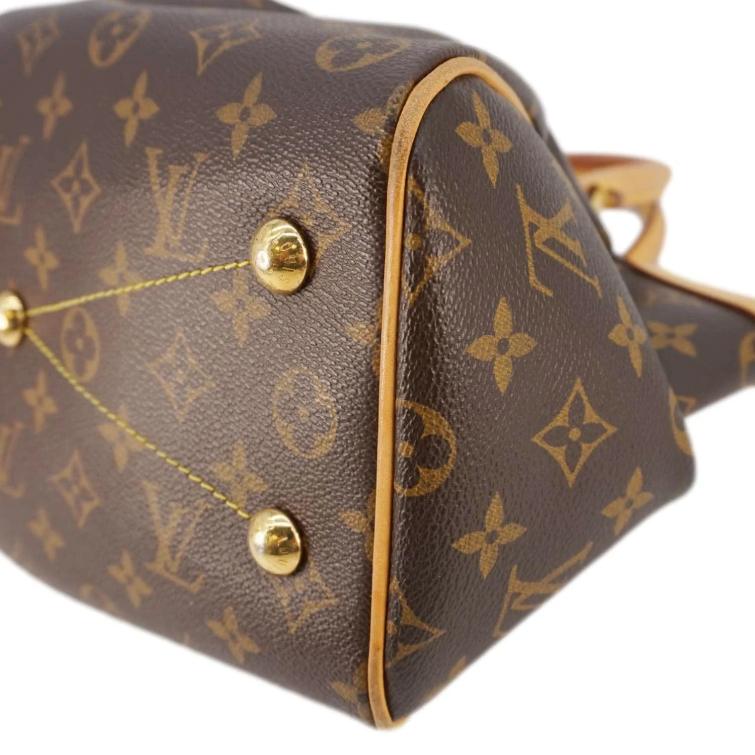 LOUIS VUITTON Tivoli PM Monogram Canvas Satchel Bag Brown - Image 7