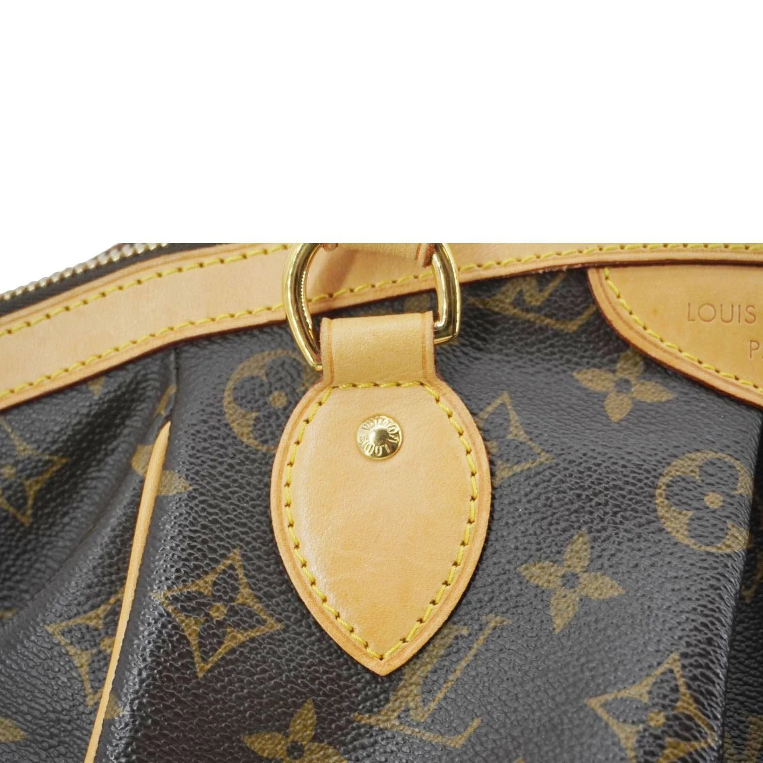 LOUIS VUITTON Tivoli PM Monogram Canvas Satchel Bag Brown - Image 12