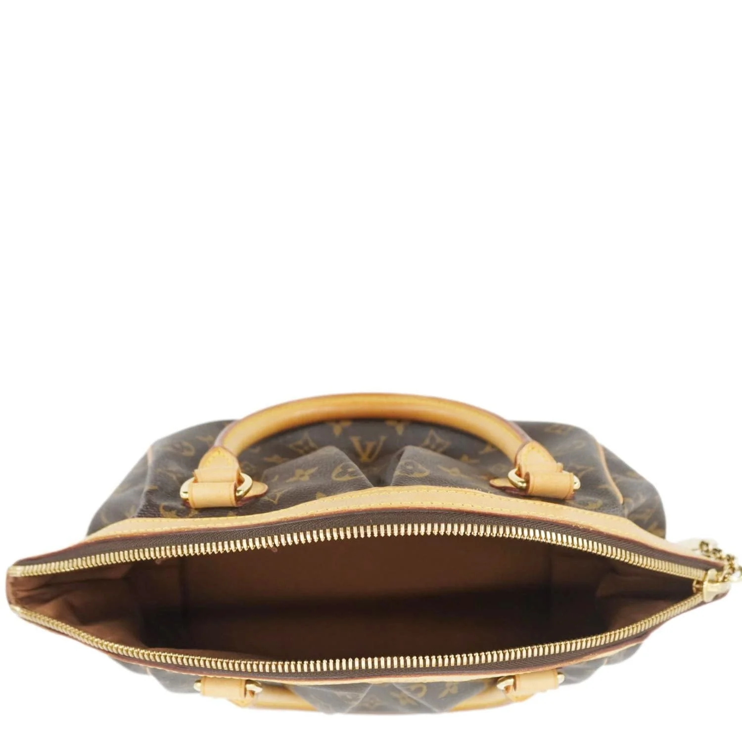 LOUIS VUITTON Tivoli PM Monogram Canvas Satchel Bag Brown - Image 16
