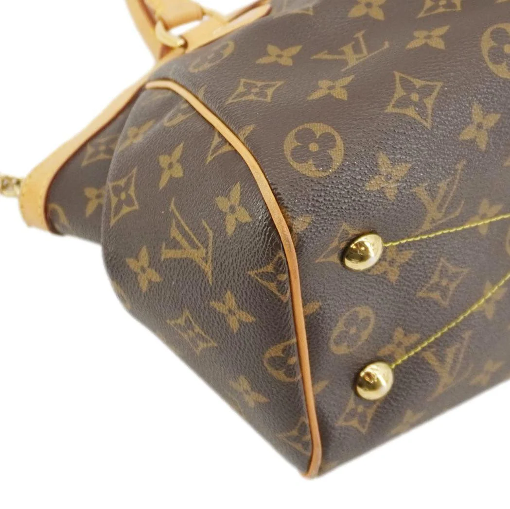 LOUIS VUITTON Tivoli PM Monogram Canvas Satchel Bag Brown - Image 7