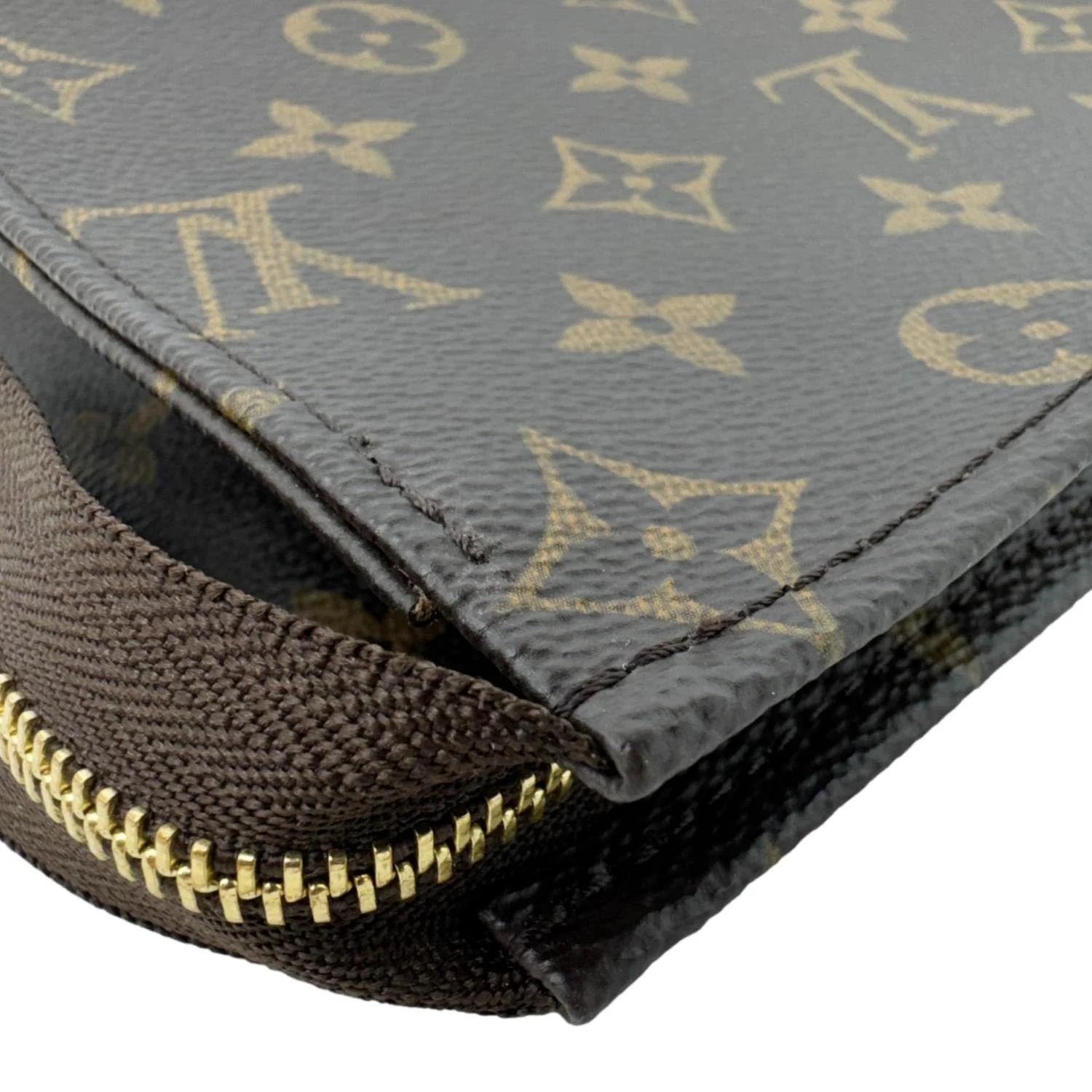 LOUIS VUITTON Toiletry Pouch 19 Monogram Canvas Clutch Brown - Image 6