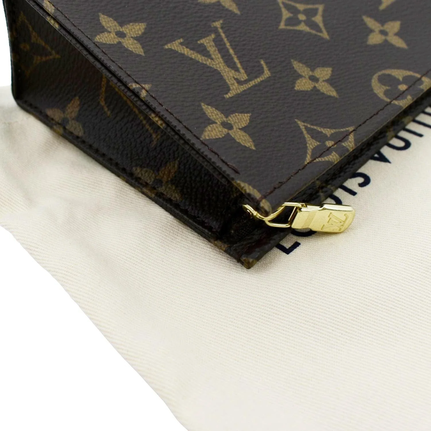 LOUIS VUITTON Toiletry 15 Monogram Canvas Cosmetics Pouch Brown - Image 6