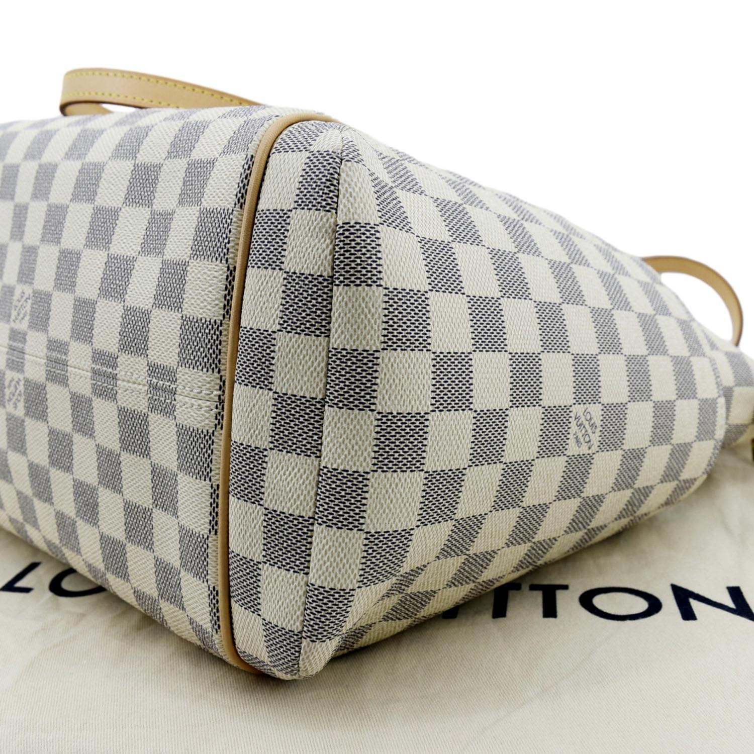 LOUIS VUITTON Totally MM Damier Azur Shoulder Bag White - Image 8
