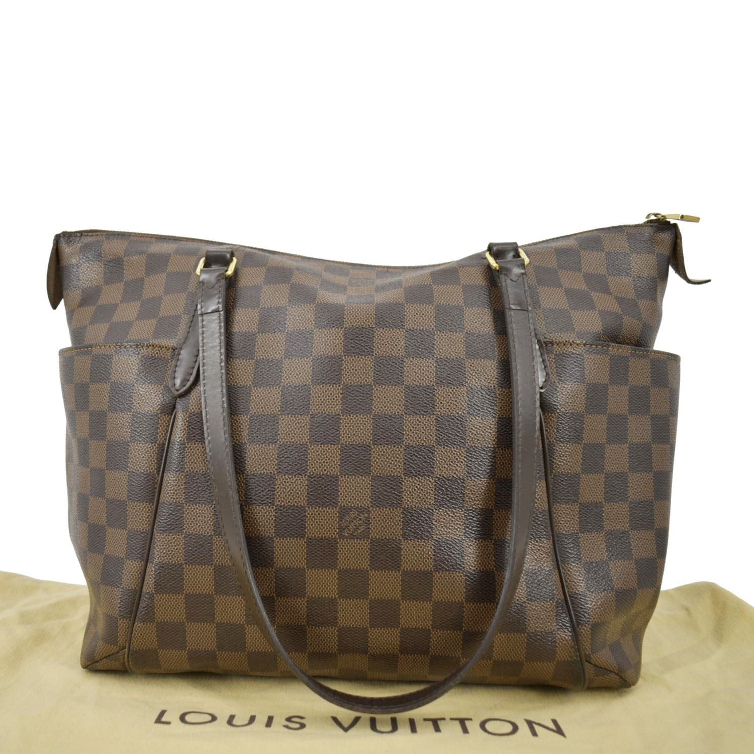 LOUIS VUITTON Totally MM Damier Ebene Shoulder Bag Brown - Image 3