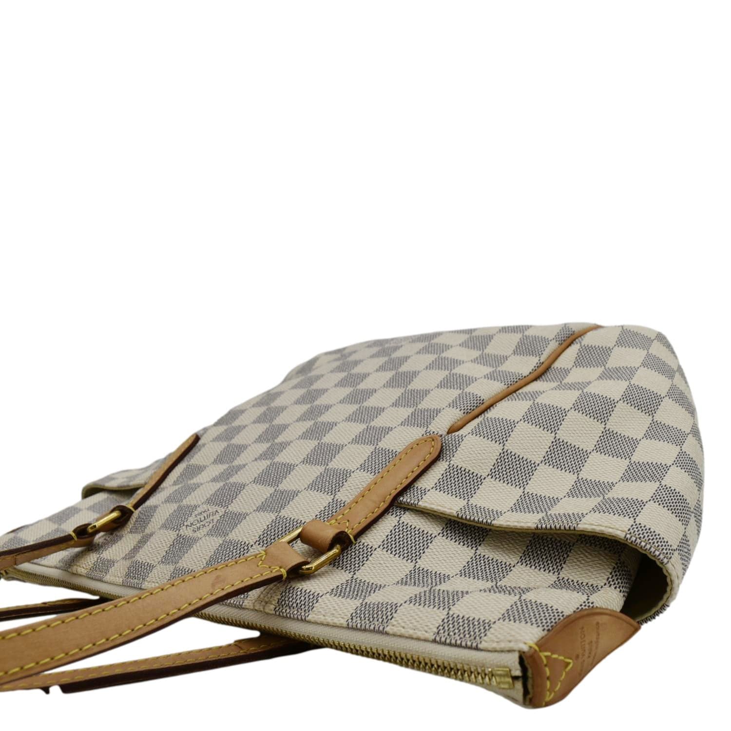 LOUIS VUITTON Totally PM Damier Azur Shoulder Bag White - Image 7