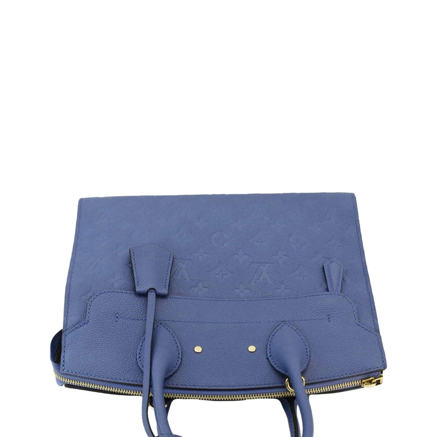 LOUIS VUITTON Pont Neuf MM Empreinte Leather Tote Shoulder Bag Blue - Image 5