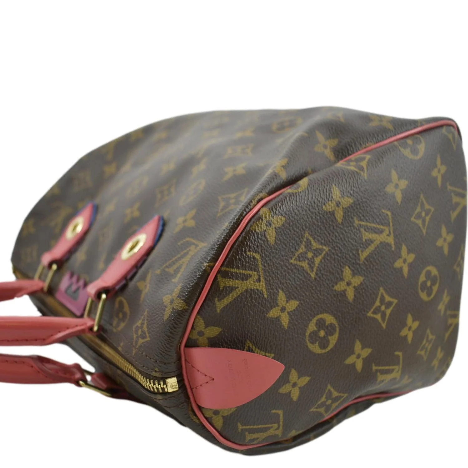 LOUIS VUITTON Totem Speedy 30 Monogram Canvas Satchel Bag Flamingo Pink - Image 6