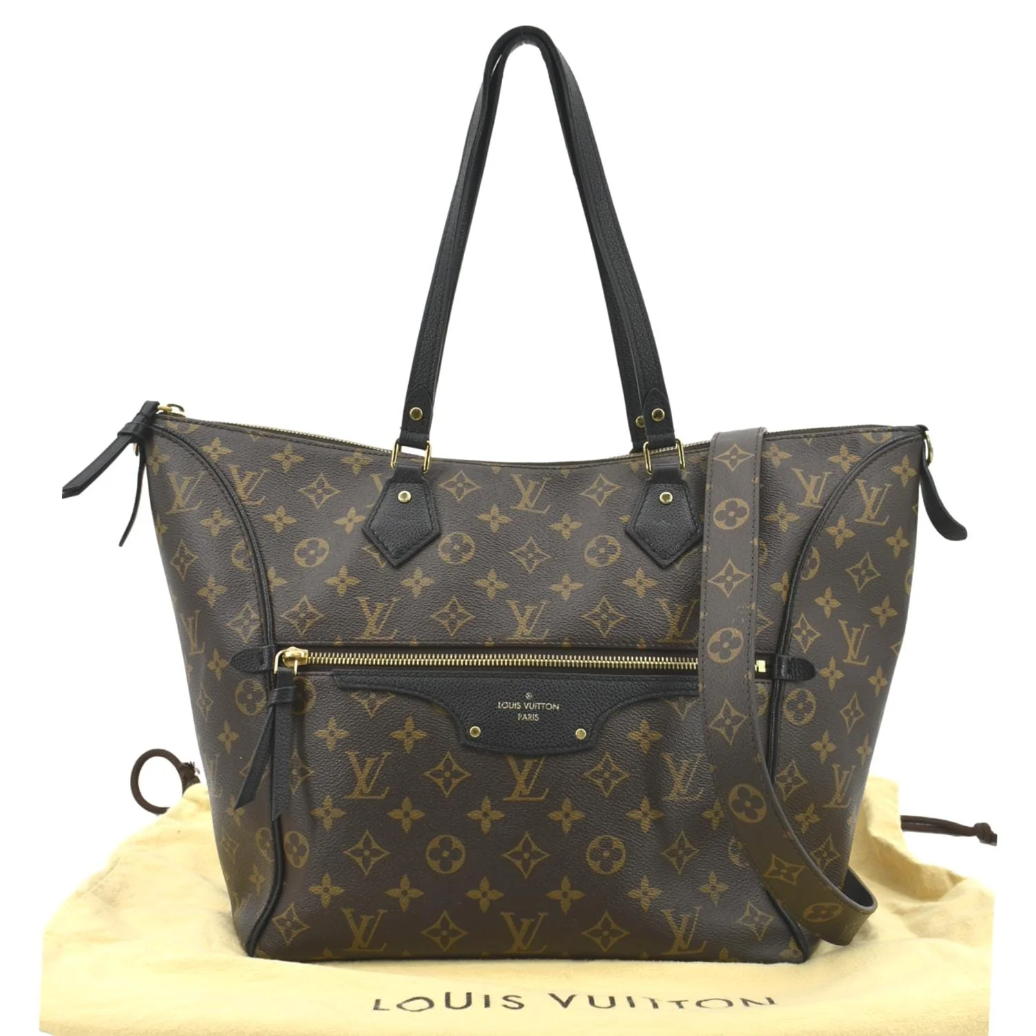 LOUIS VUITTON Tournelle MM Monogram Canvas Shoulder Bag Black - Image 3