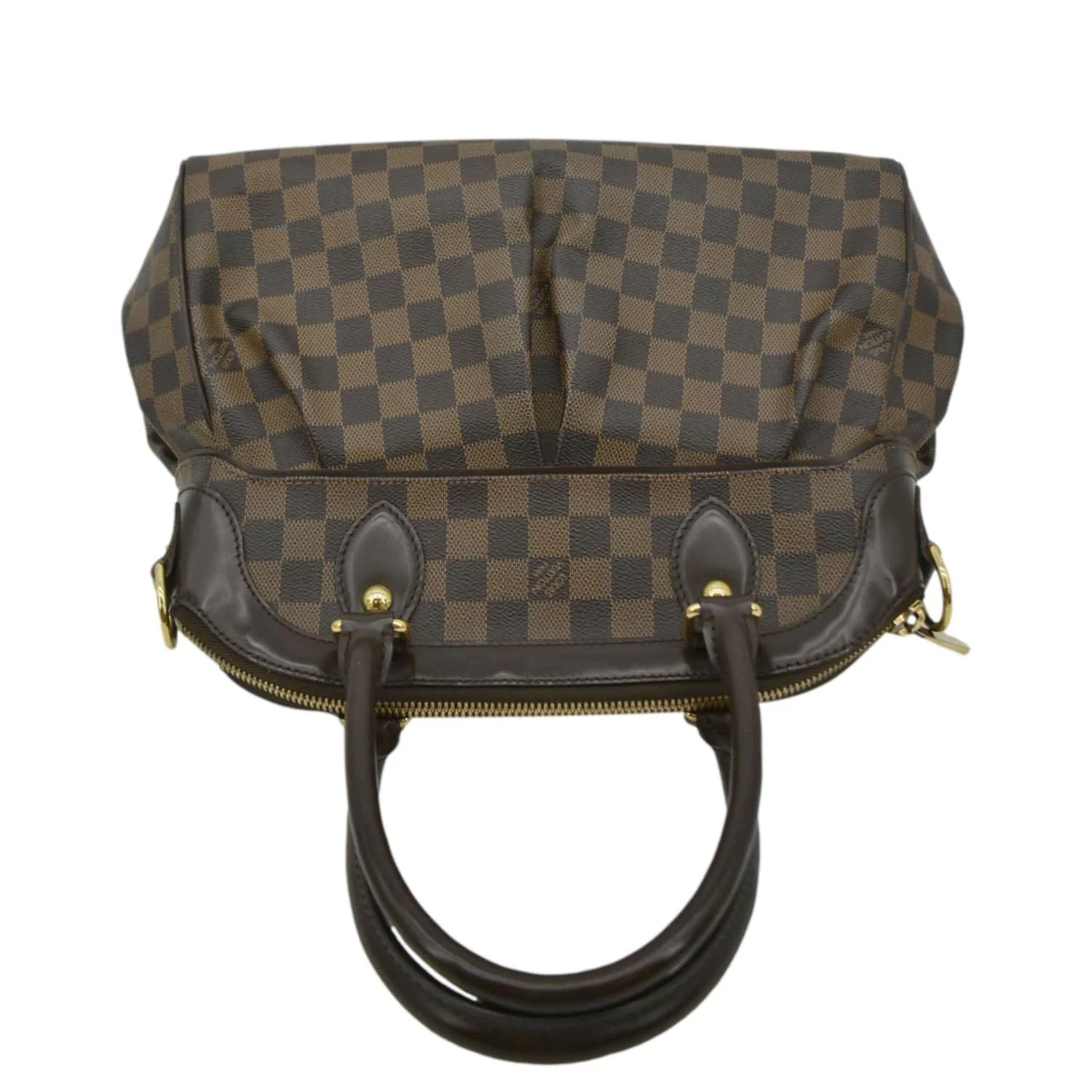 LOUIS VUITTON Trevi PM Damier Ebene Satchel Shoulder Bag Brown - Image 5