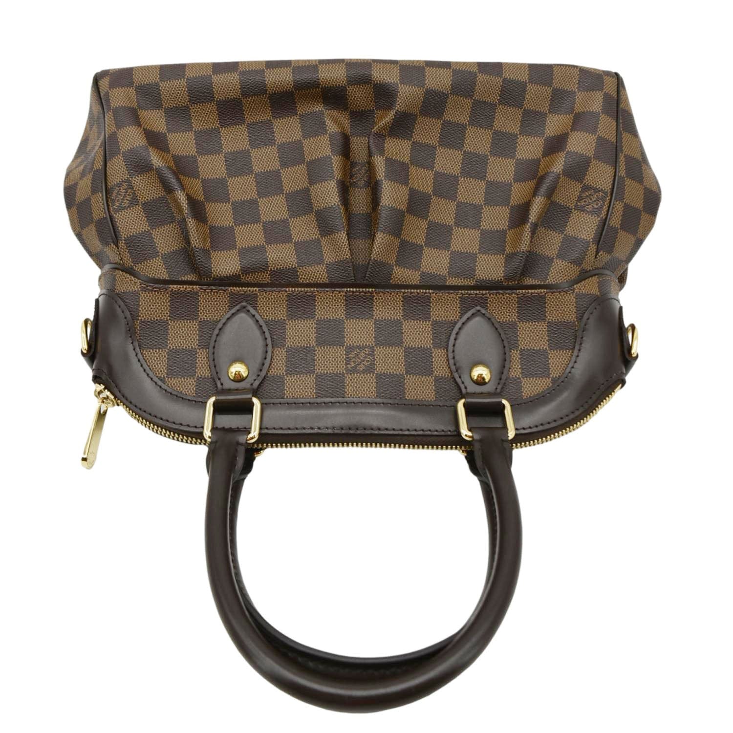 LOUIS VUITTON Trevi PM Damier Ebene Satchel Bag Brown - Image 4