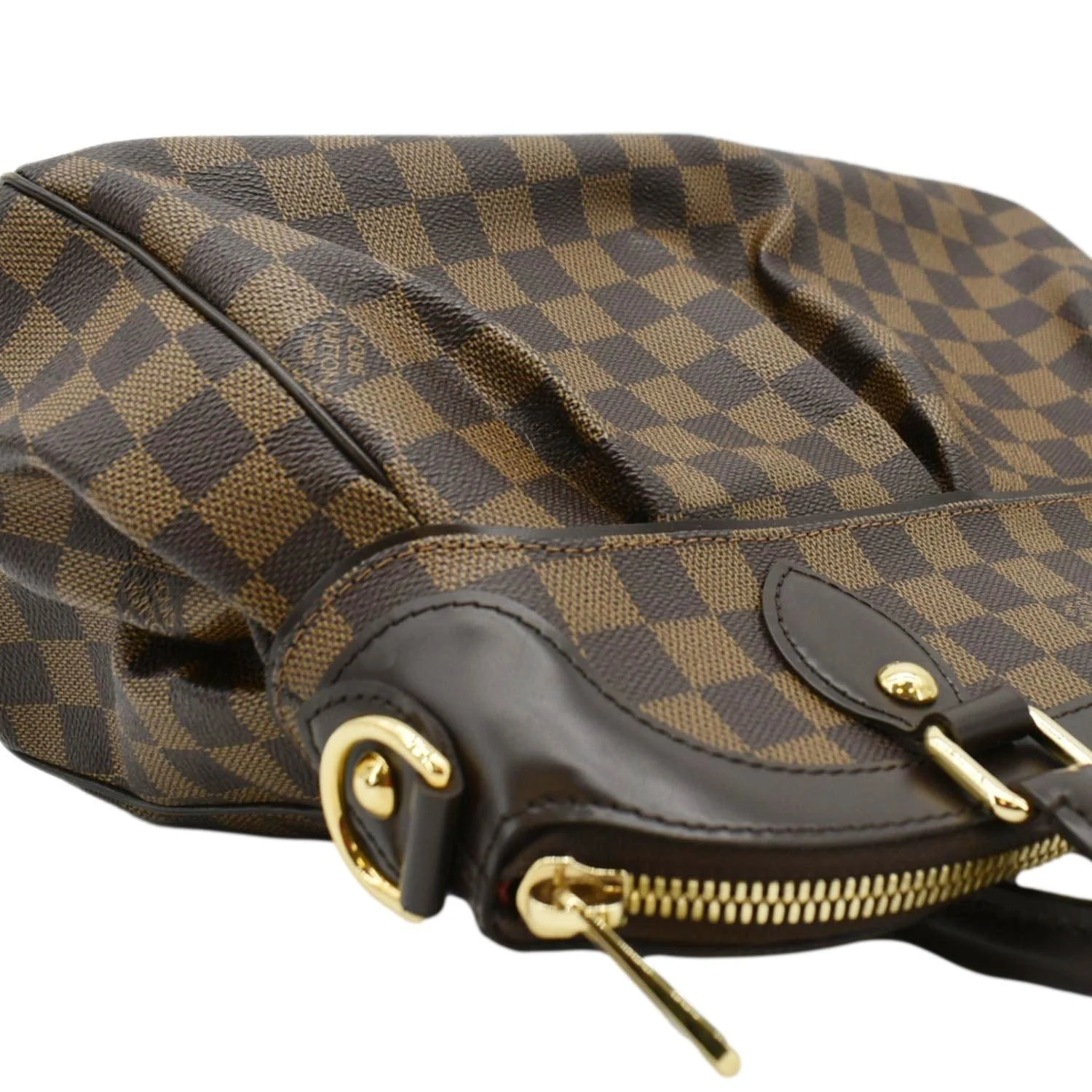 LOUIS VUITTON Trevi PM Damier Ebene Satchel Bag Brown - Image 5