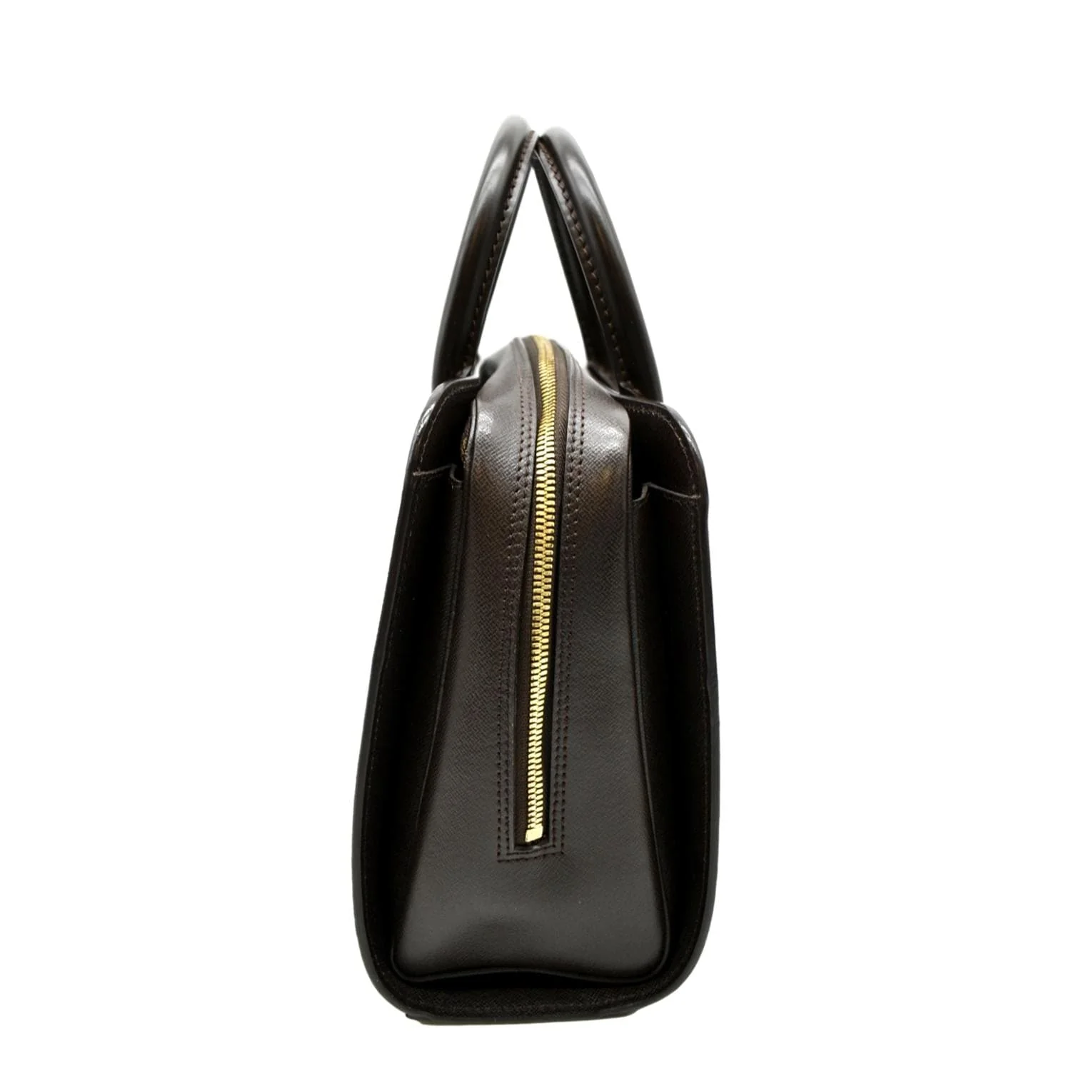 LOUIS VUITTON Triana Damier Ebene Satchel Bag Brown - Image 10