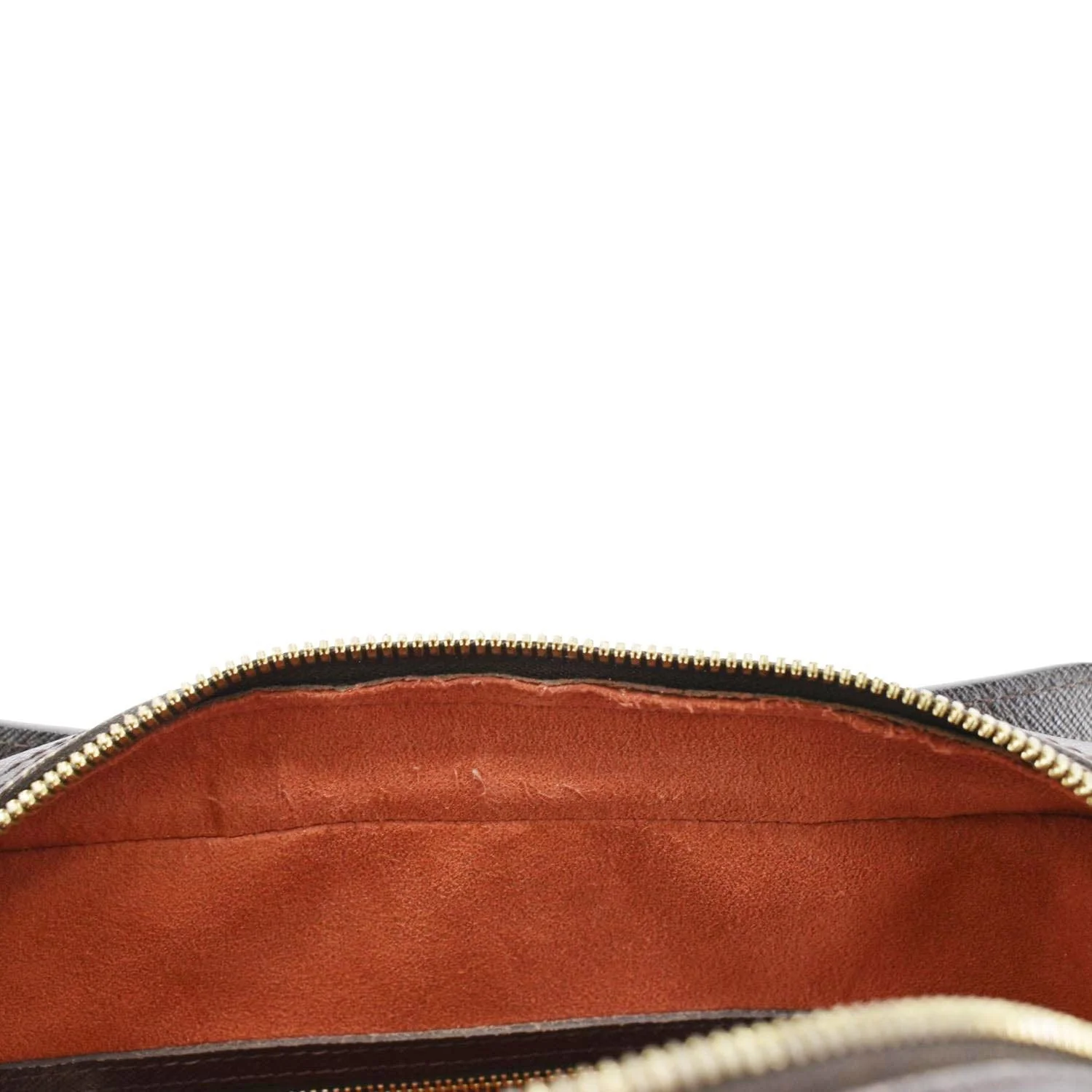 LOUIS VUITTON Triana Damier Ebene Satchel Bag Brown - Image 13
