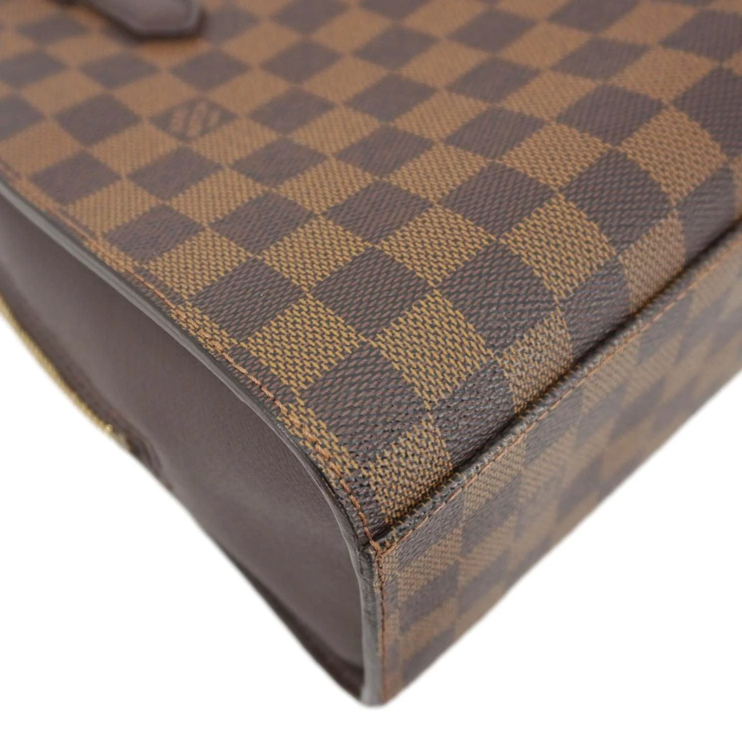 LOUIS VUITTON Triana Damier Ebene Satchel Bag Brown - Image 9