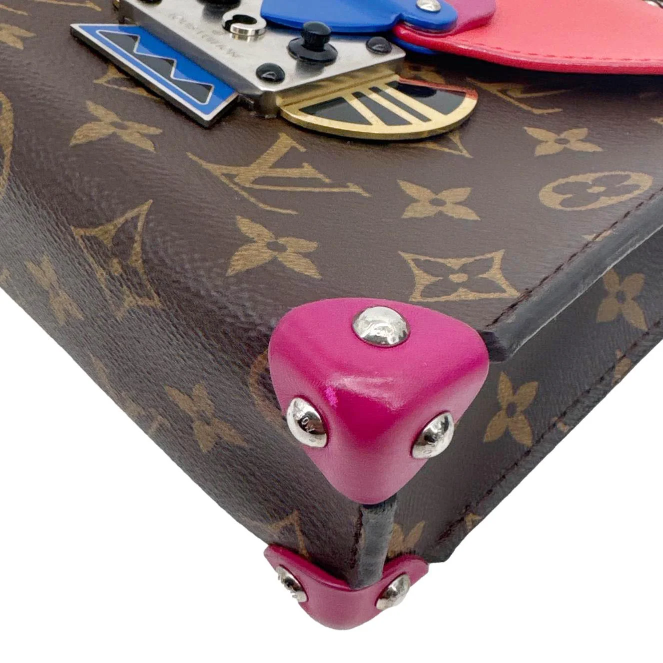 LOUIS VUITTON Tribal Mask PM Monogram Canvas Chain Pochette Crossbody Bag Multicolor - Image 9