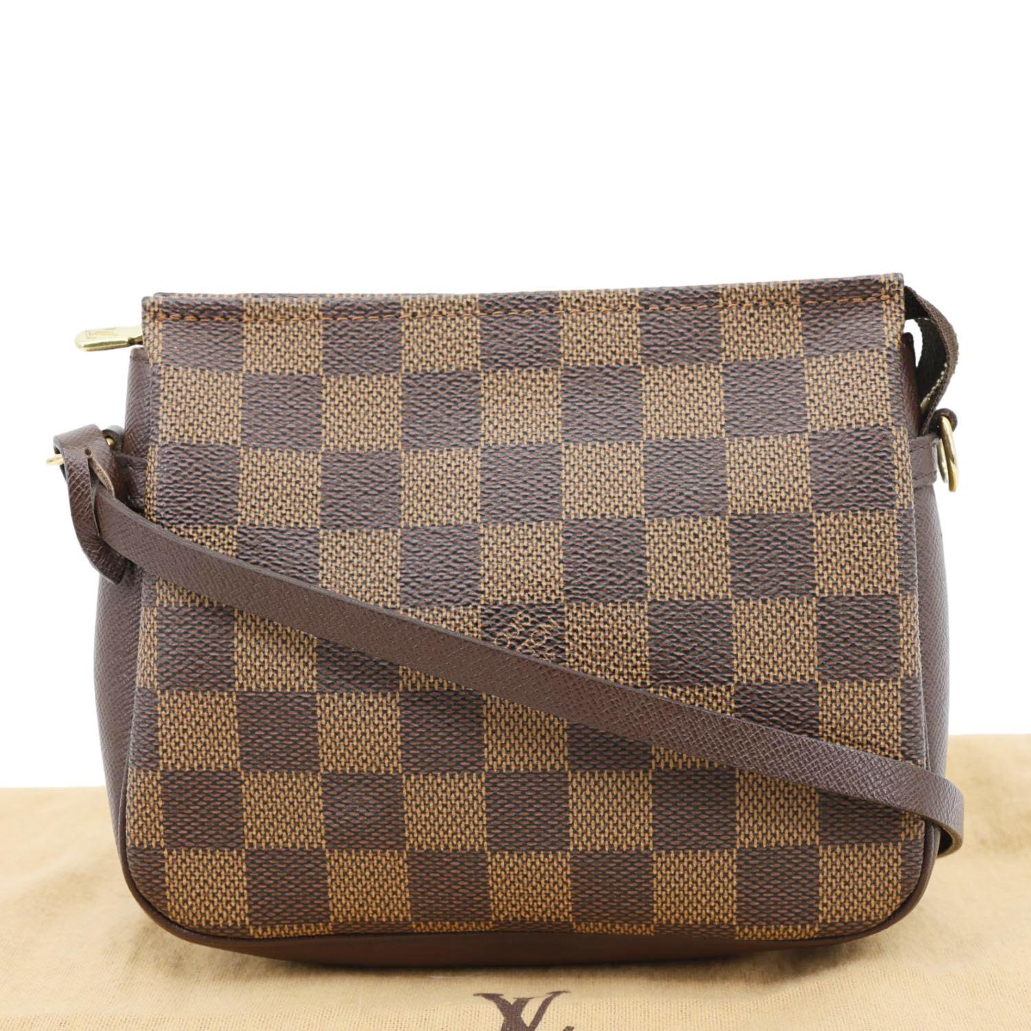 LOUIS VUITTON Trousse Makeup Damier Ebene Pochette Clutch Brown - Image 3