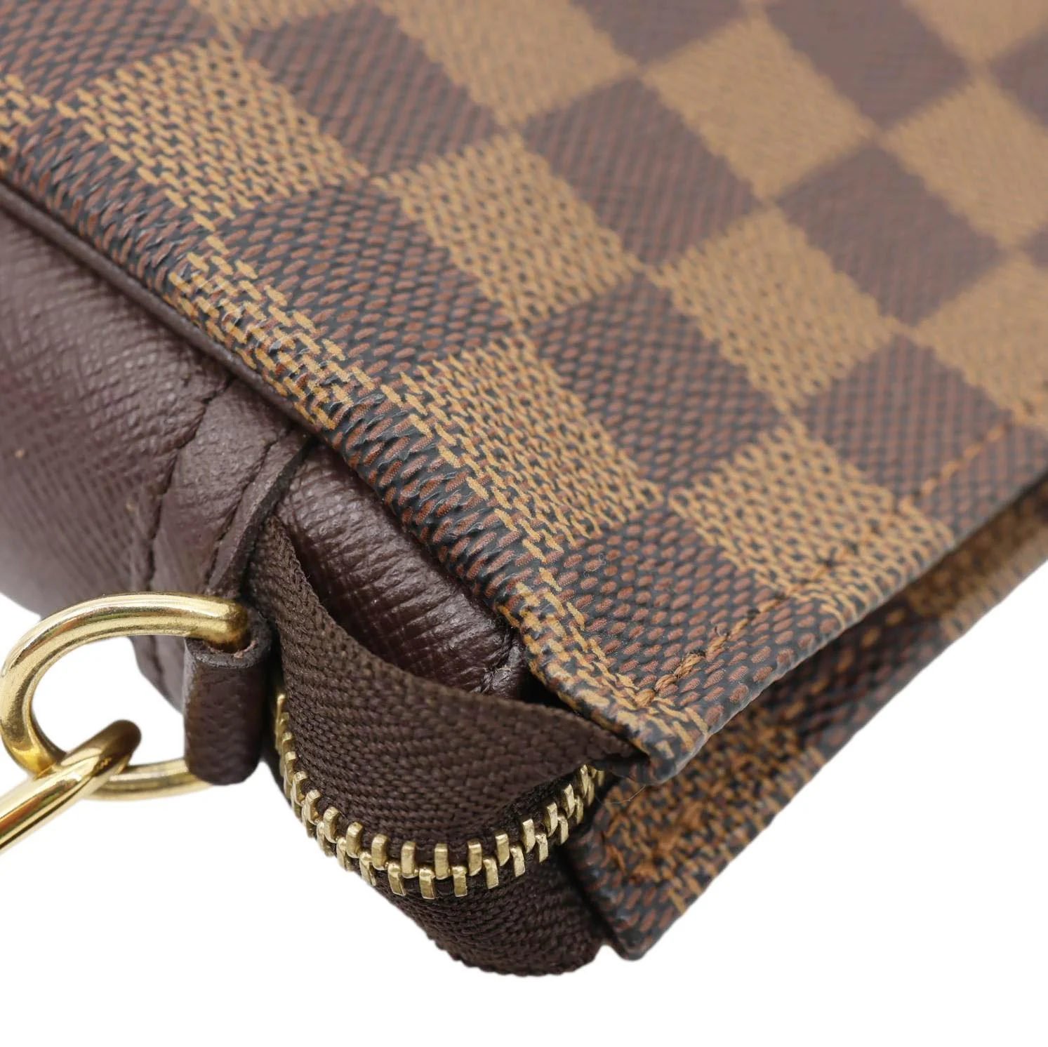 LOUIS VUITTON Trousse Makeup Damier Ebene Pochette Clutch Brown - Image 6