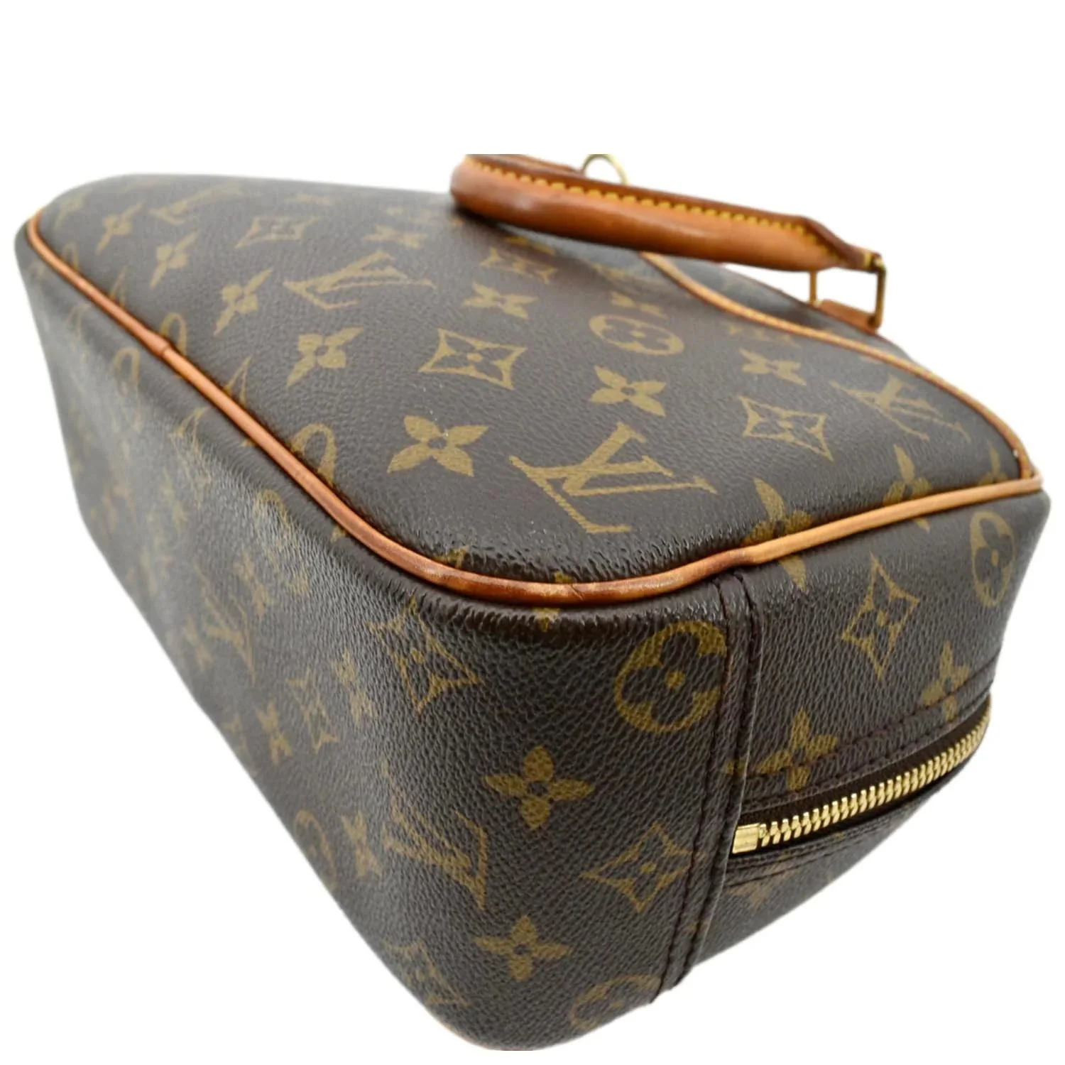 LOUIS VUITTON Trouville PM Monogram Canvas Satchel Bag Brown - Image 7
