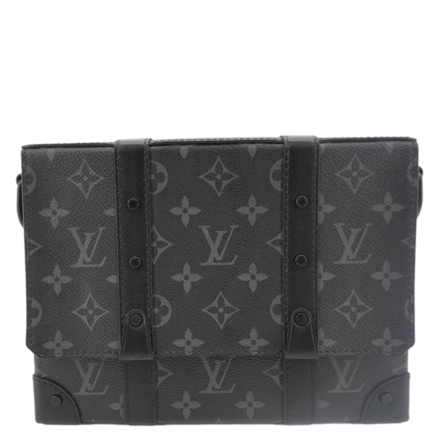 LOUIS VUITTON Trunk Messenger Monogram Eclipse Trunk Crossbody Bag Black - Image 3