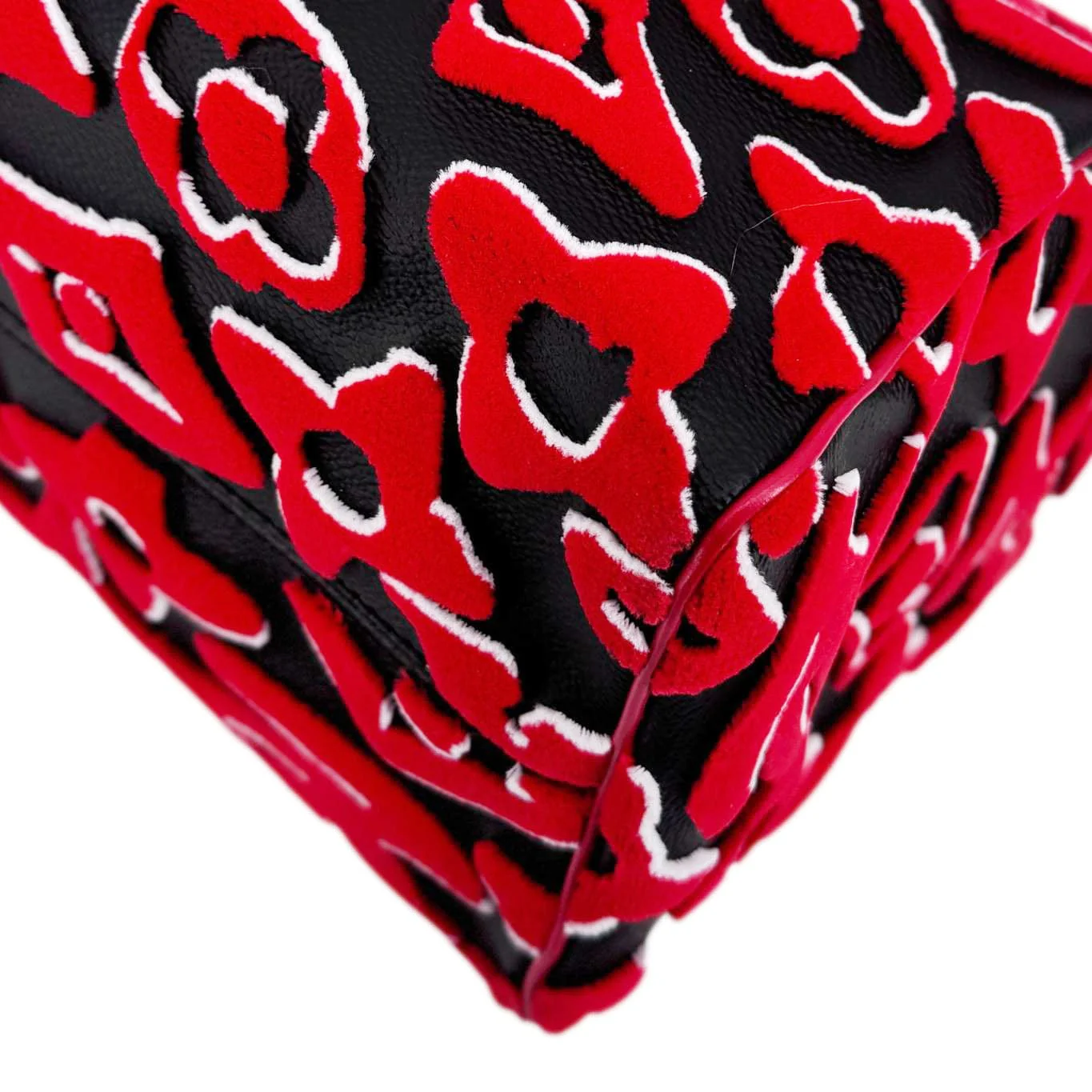 LOUIS VUITTON X UF Speedy Bandouliere 25 Tufted Monogram Satchel Bag Red - Image 9