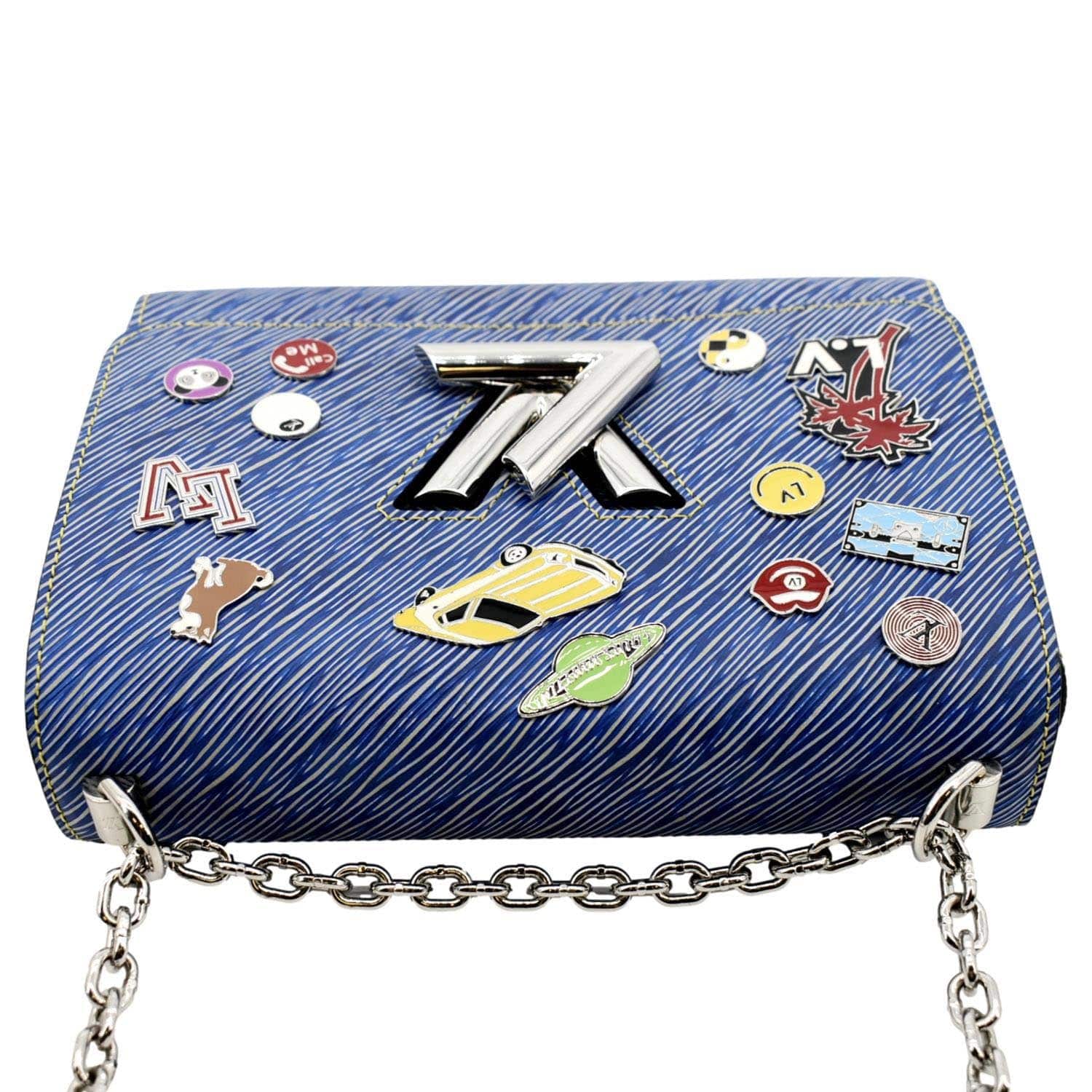 LOUIS VUITTON Twist Denim Charms Epi Leather Crossbody Bag Blue - Image 4