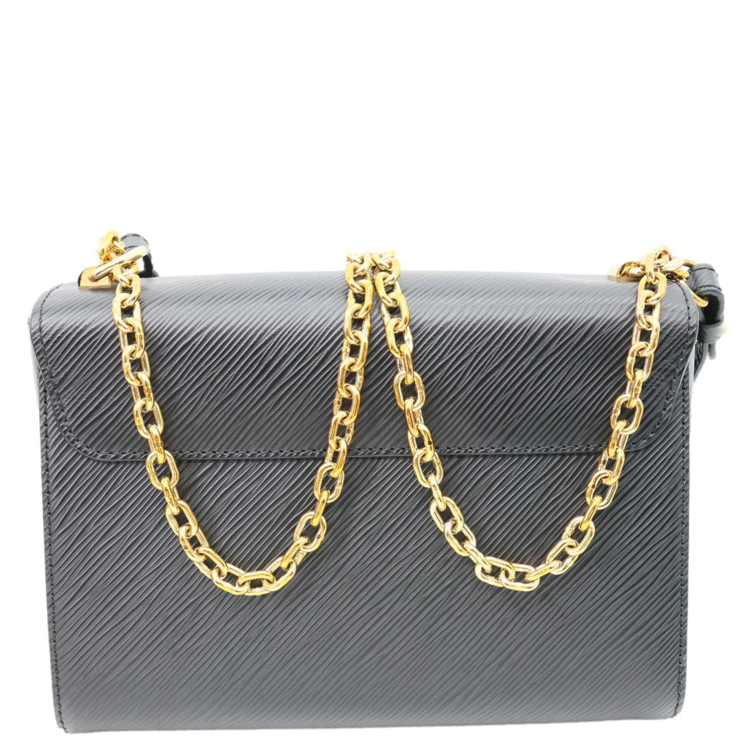 LOUIS VUITTON Twist MM Epi Leather Chain Shoulder Bag Black - Image 4
