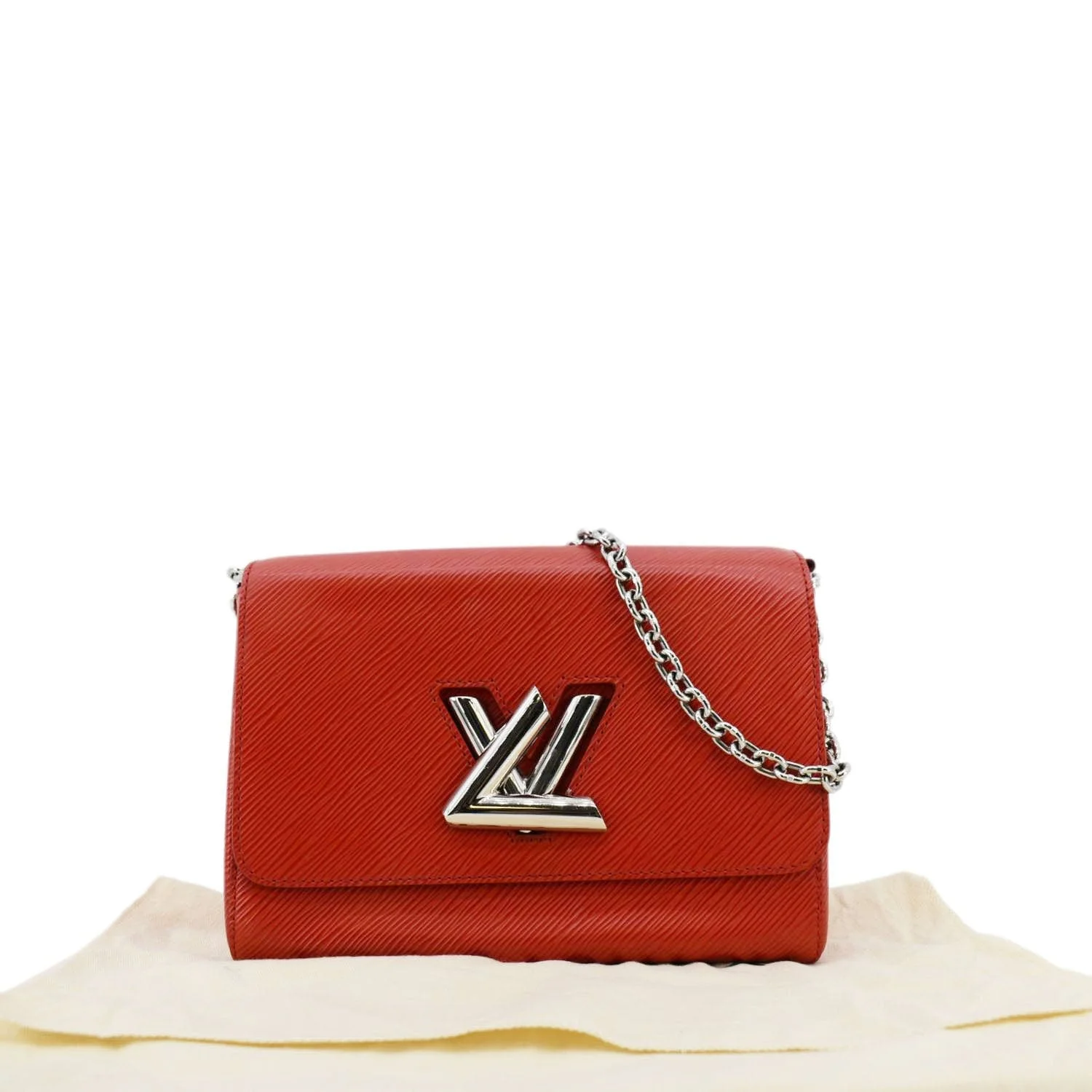 LOUIS VUITTON Twist MM Epi Leather Chain Shoulder Bag Red - Image 3