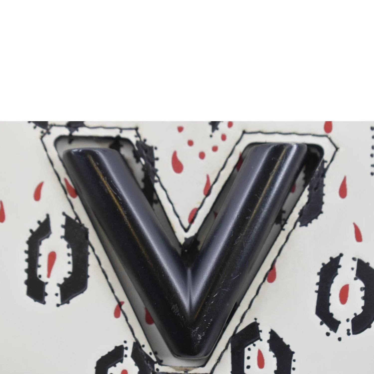 LOUIS VUITTON LV Twist Graphic MM Leather Shoulder Bag Black - Image 12