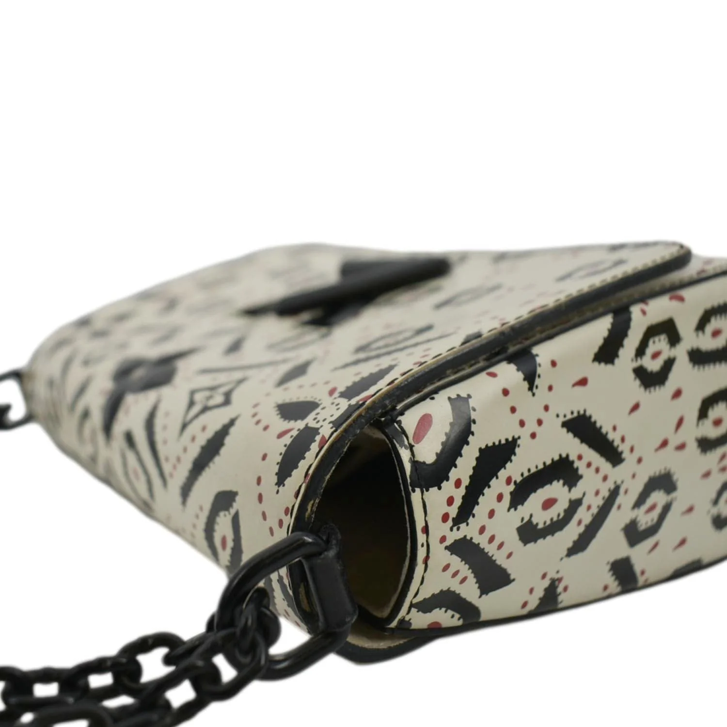 LOUIS VUITTON LV Twist Graphic MM Leather Shoulder Bag Black - Image 6