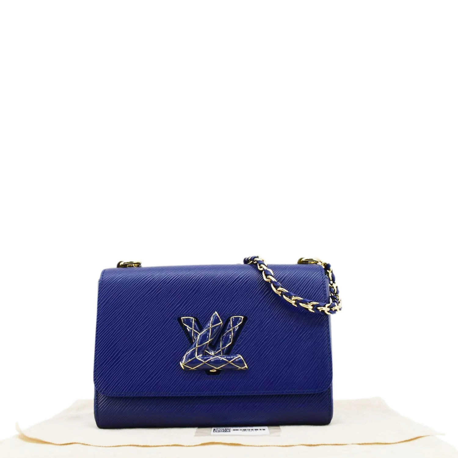 LOUIS VUITTON Twist MM Epi grained leather Shoulder Bag Dot Blue - Image 3