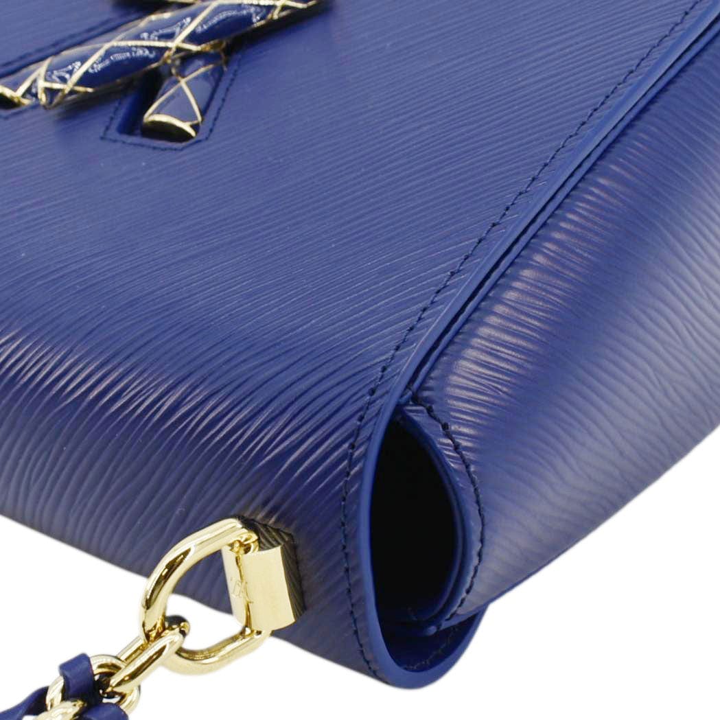 LOUIS VUITTON Twist MM Epi grained leather Shoulder Bag Dot Blue - Image 7