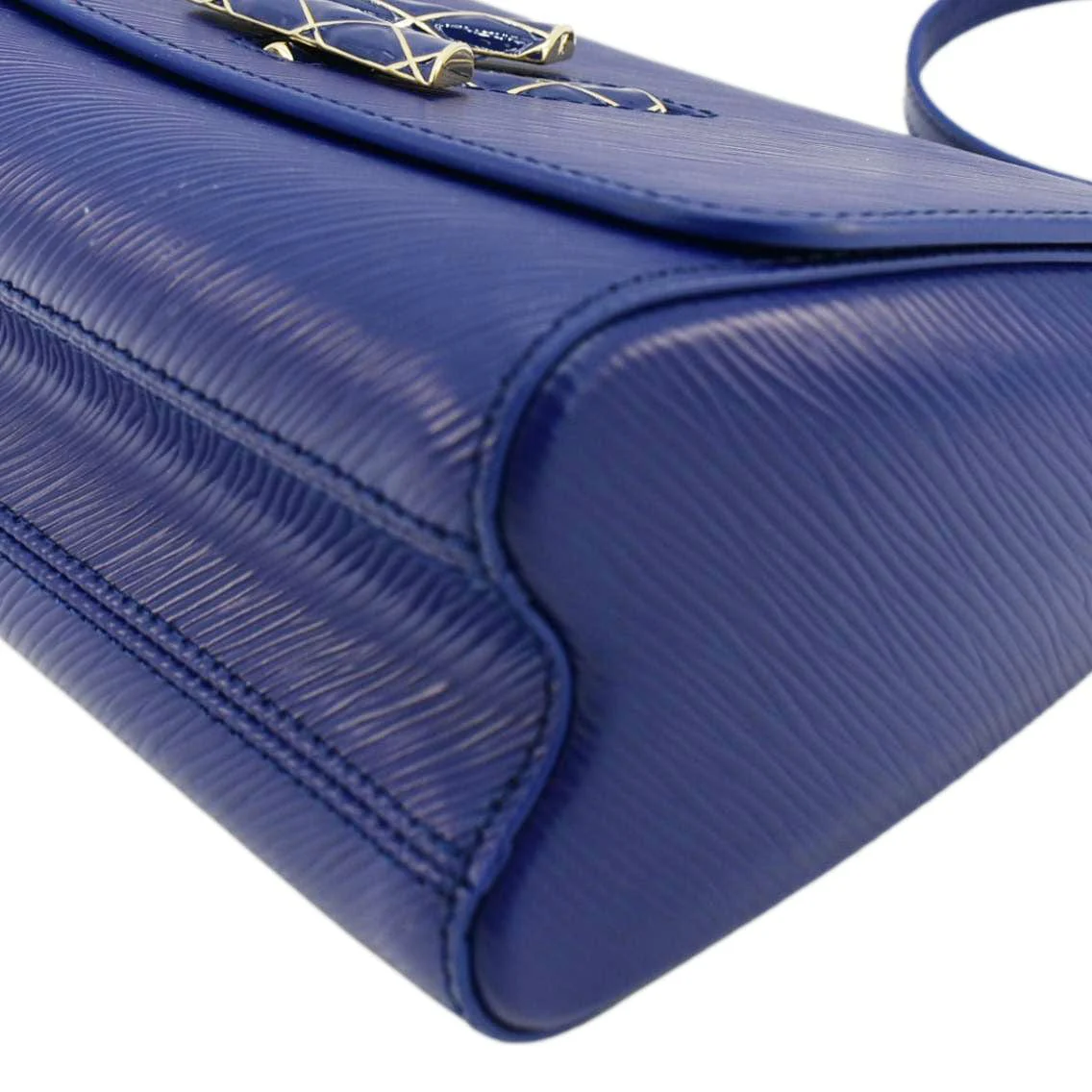 LOUIS VUITTON Twist MM Epi grained leather Shoulder Bag Dot Blue - Image 8