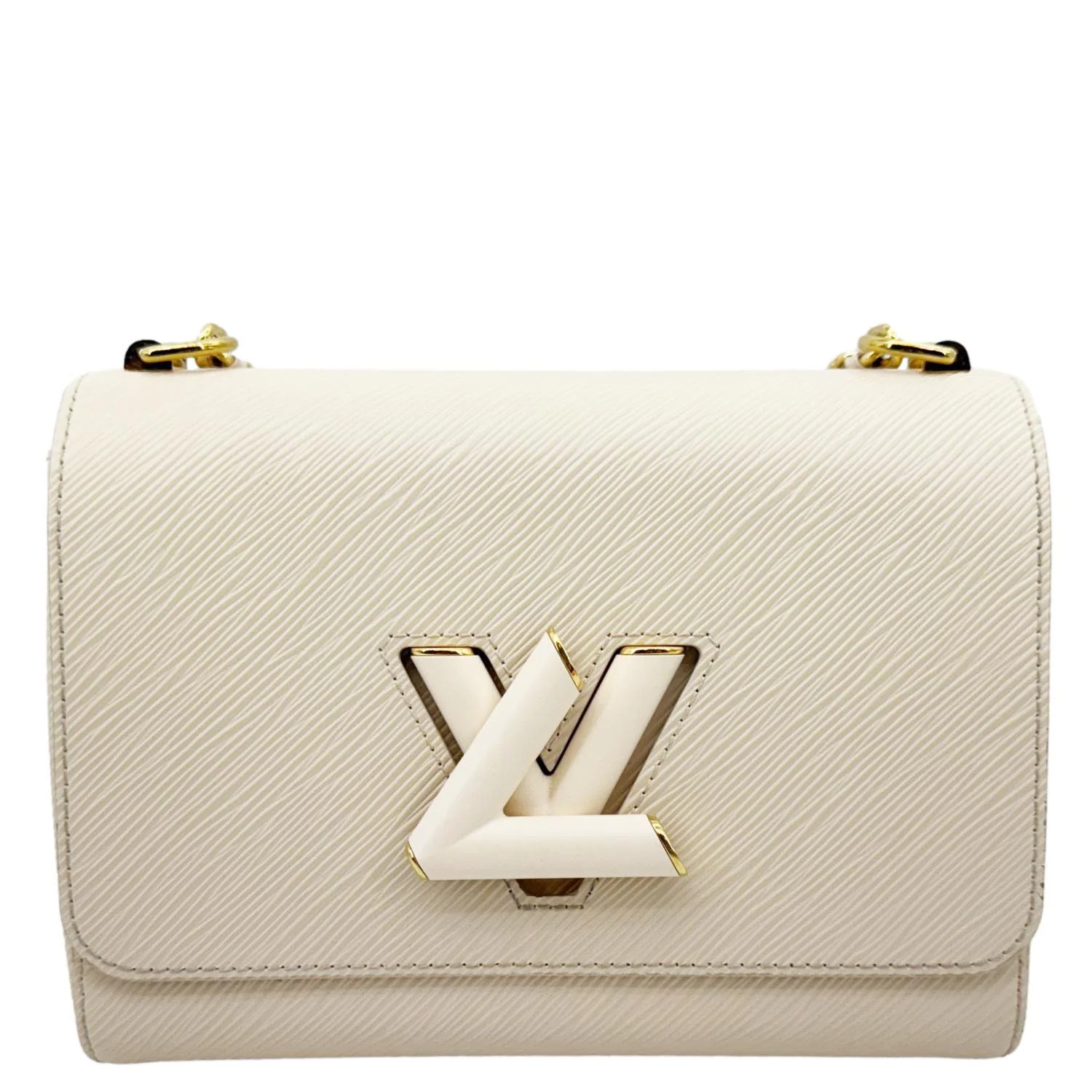 LOUIS VUITTON Twist MM Epi Leather Chain Shoulder Bag Off White - Image 4
