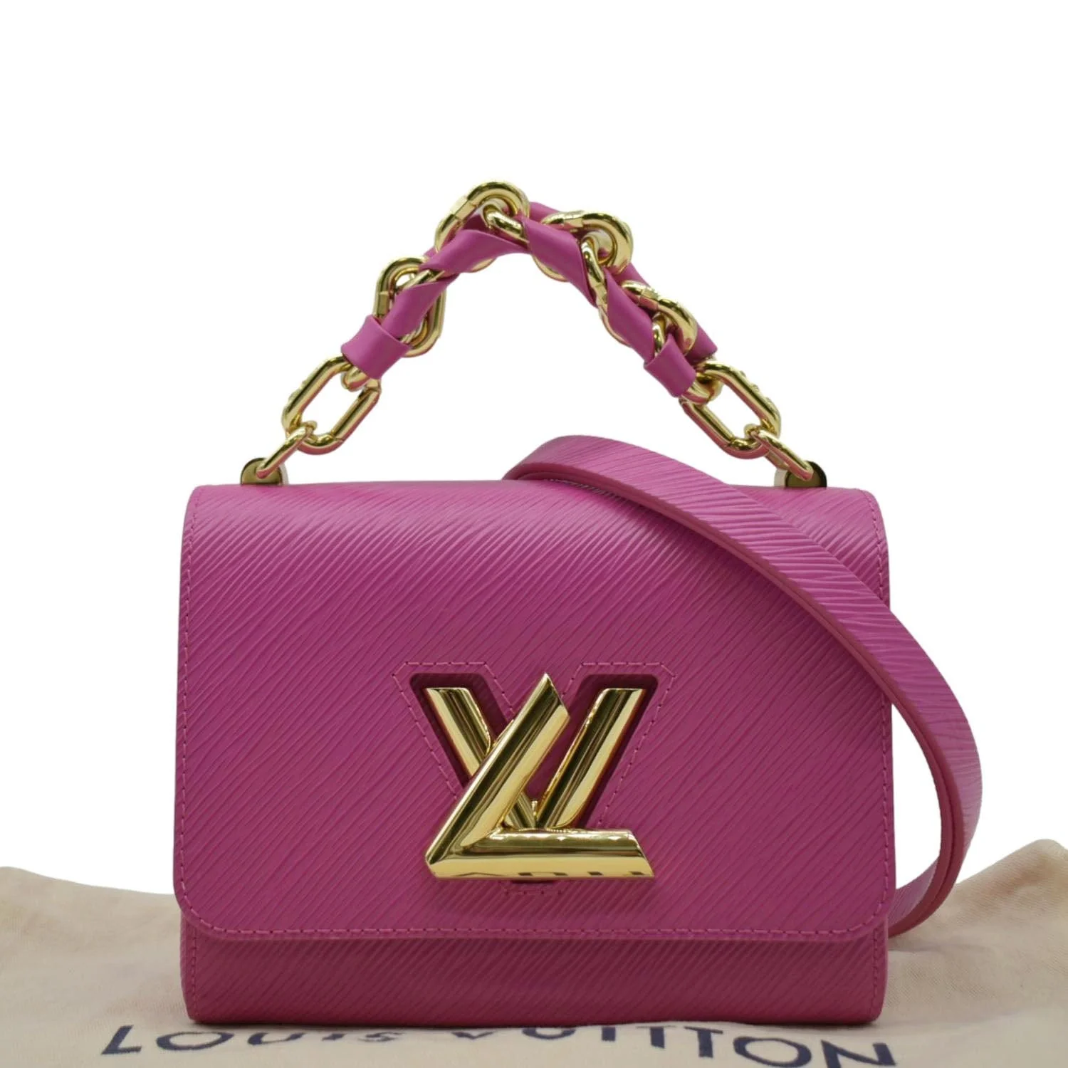 LOUIS VUITTON Twist Small Epi Leather Shoulder Bag Pink - Image 3