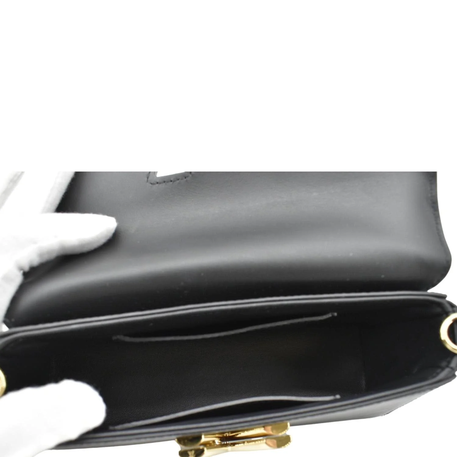 LOUIS VUITTON Twist West Epi Leather Crossbody Pochette Bag Black - Image 11