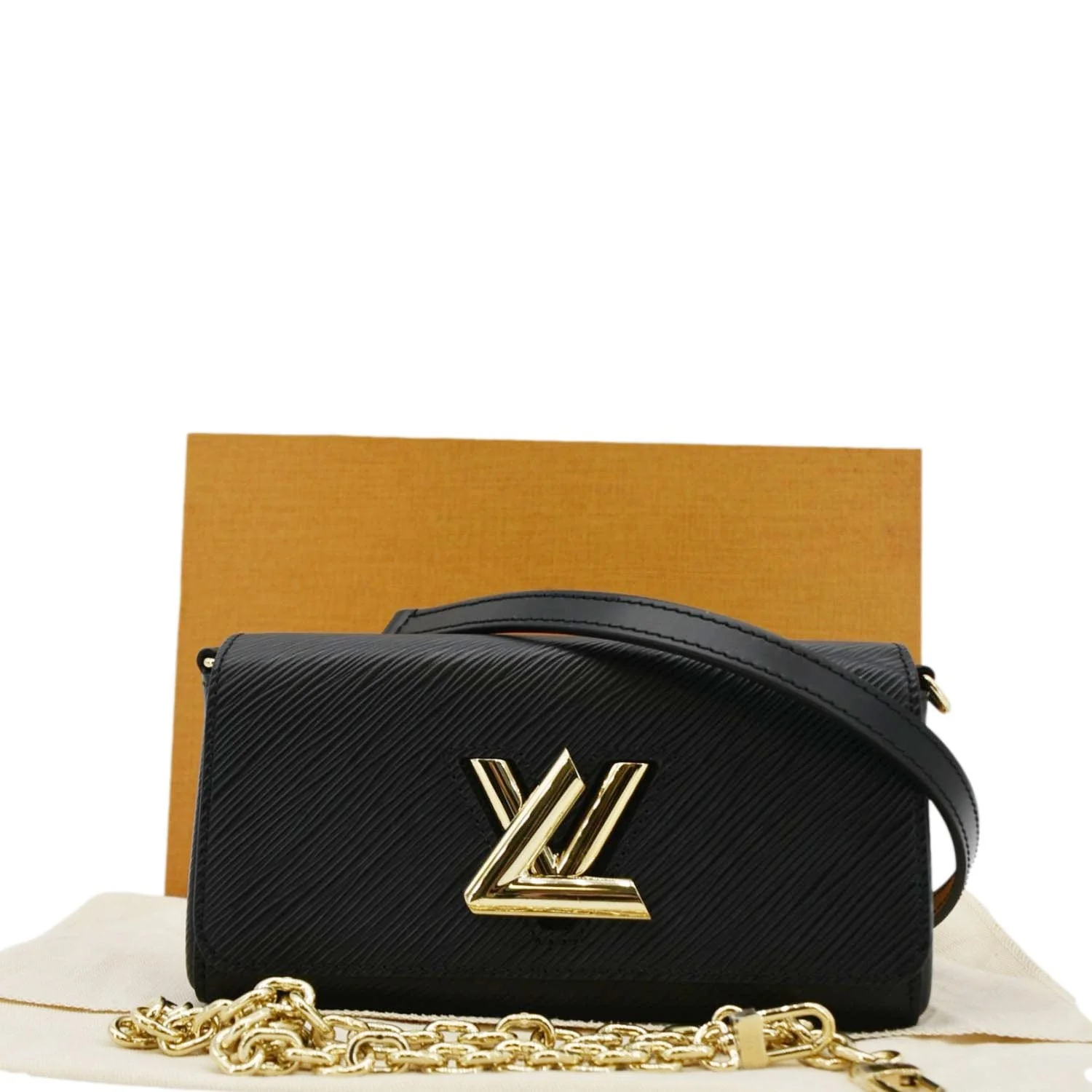LOUIS VUITTON Twist West Epi Leather Crossbody Pochette Bag Black - Image 2