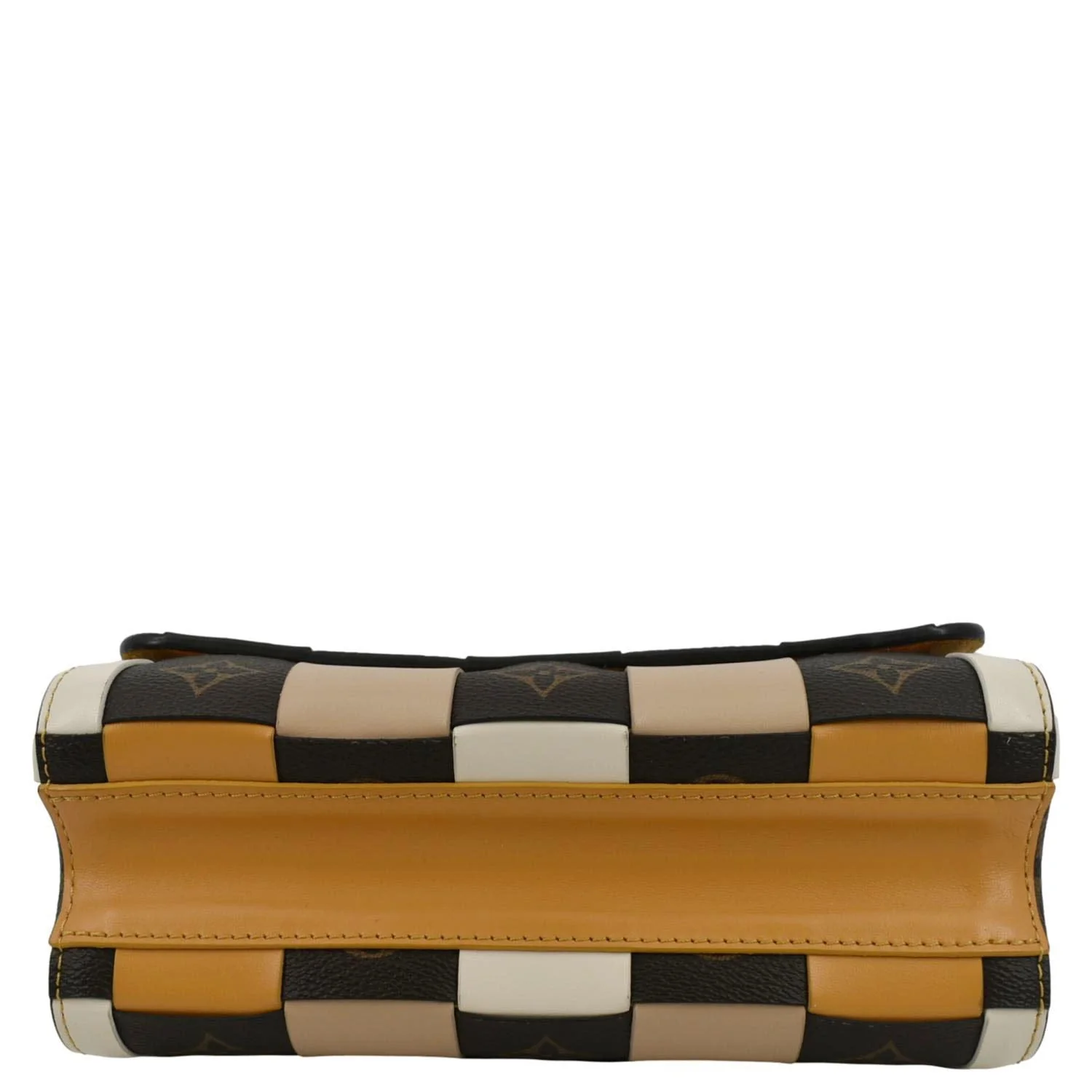 Louis Vuitton Twist MM Monogram Check Leather Shoulder Bag Orange - Image 10