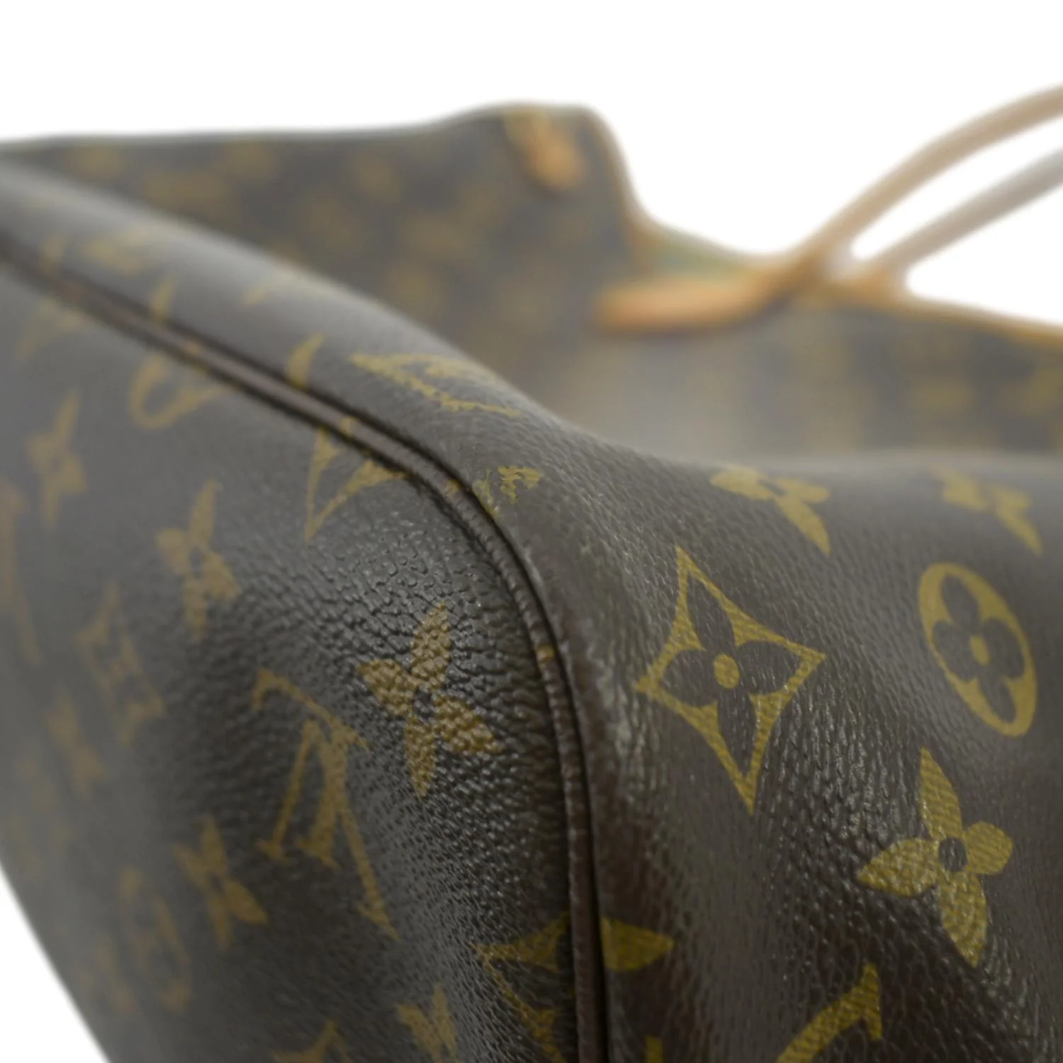 LOUIS VUITTON Limited Edition V Neverfull MM Monogram Canvas Tote Bag Turquoise - Image 9