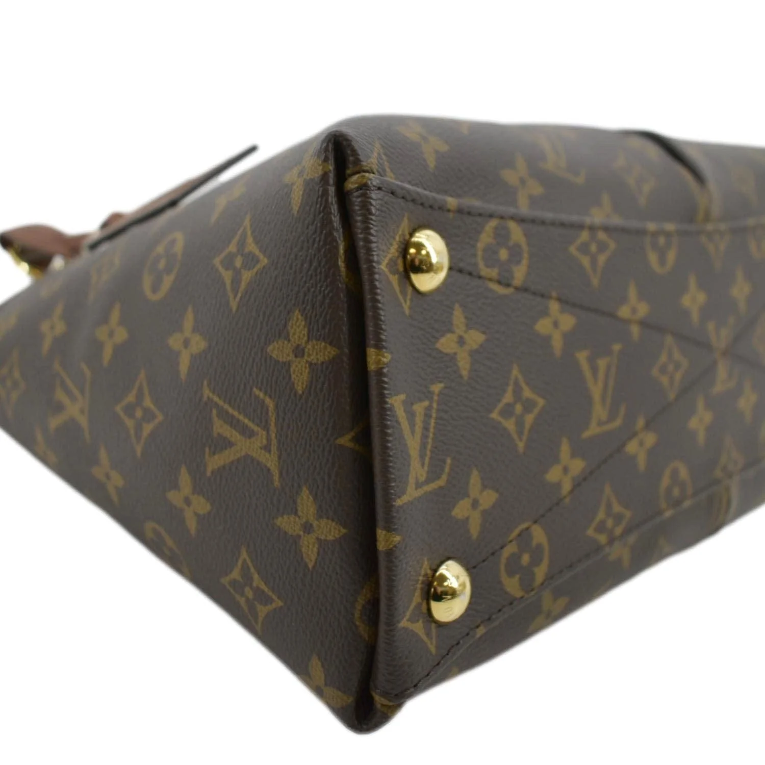 LOUIS VUITTON V Tote Monogram Canvas Leather Shoulder Bag Black - Image 8