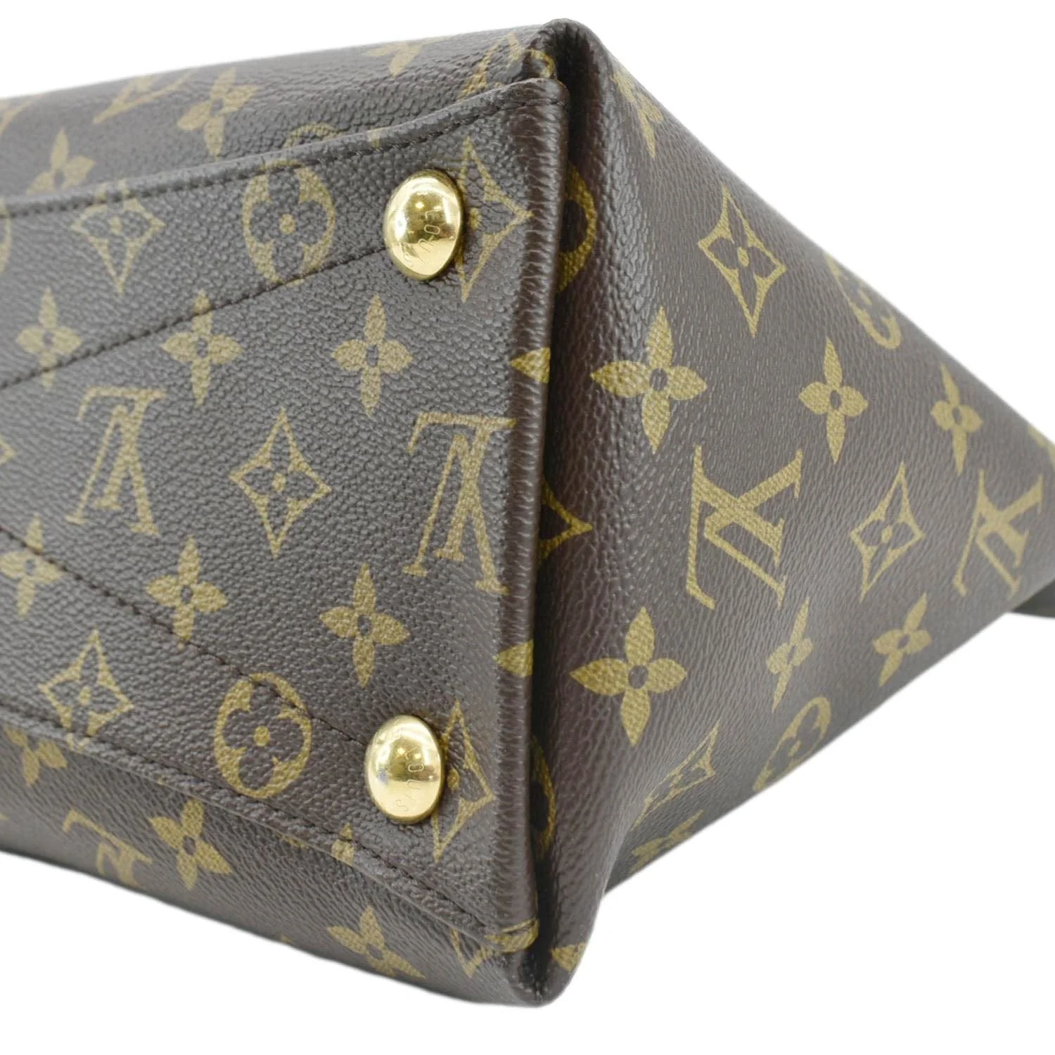 LOUIS VUITTON V MM Monogram Canvas Tote Shoulder Bag Bordeaux - Image 7