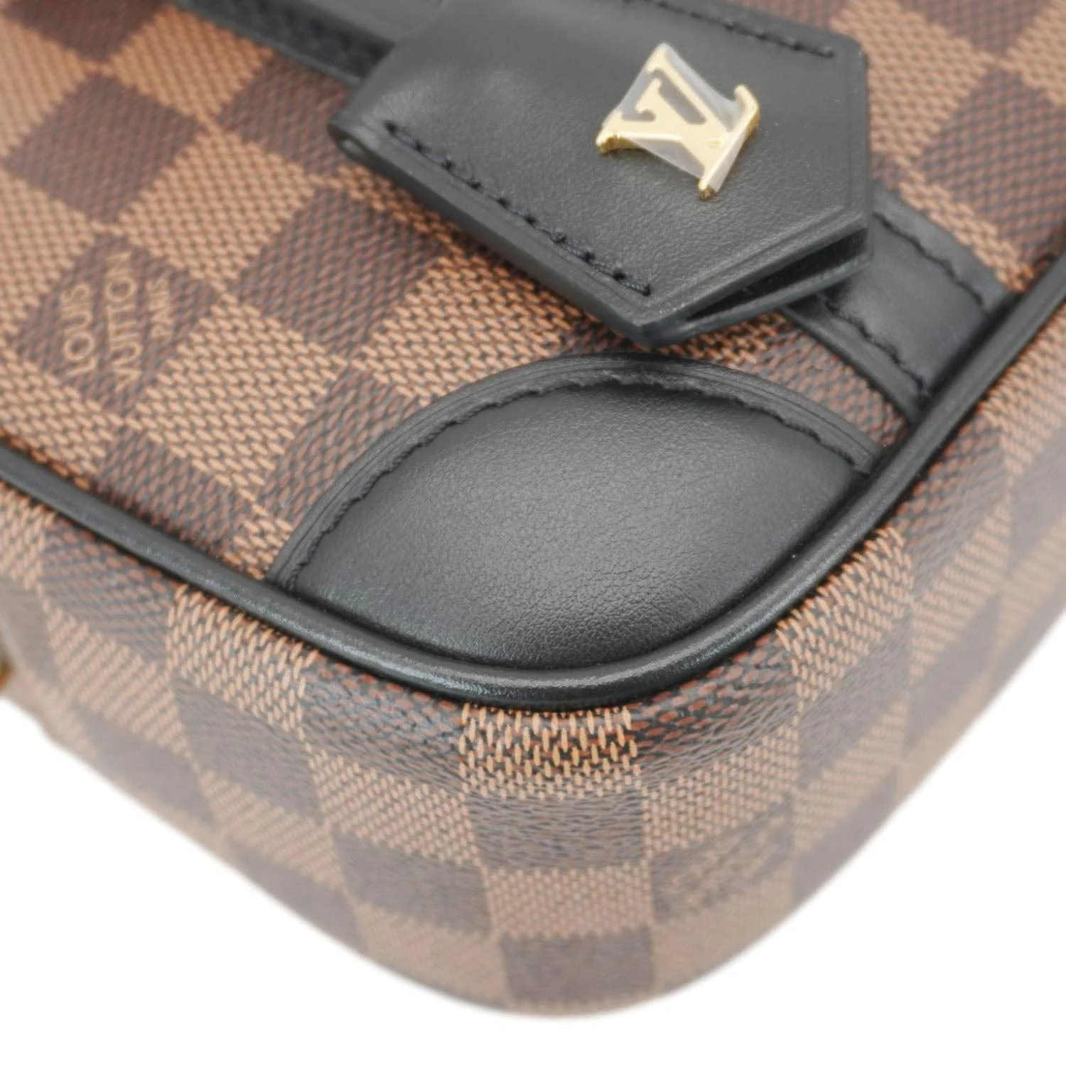 LOUIS VUITTON Valisette Souple BB Damier Ebene Shoulder Bag Black - Image 8
