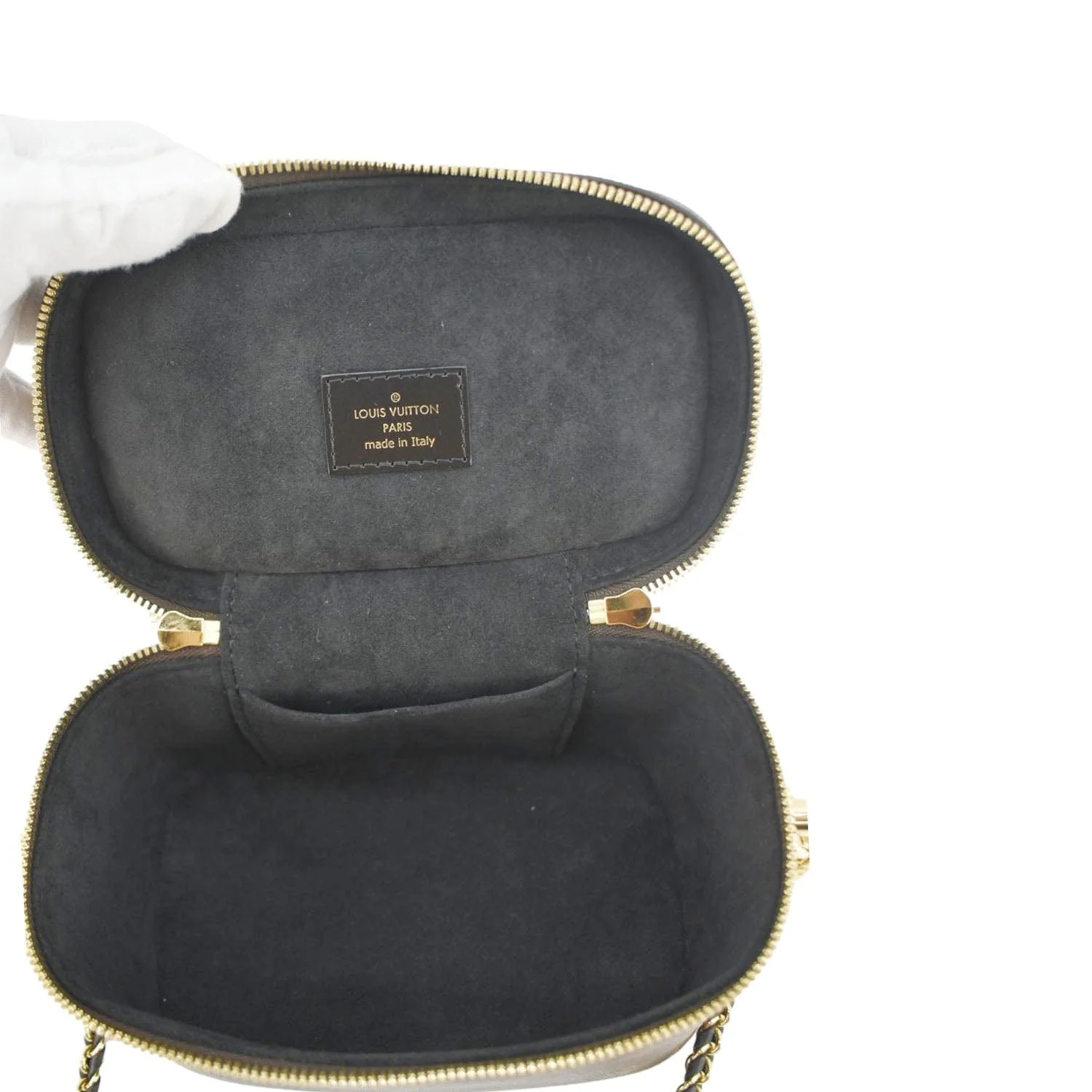 LOUIS VUITTON Vanity PM Monogram Reverse Canvas Crossbody Bag Brown - Image 11