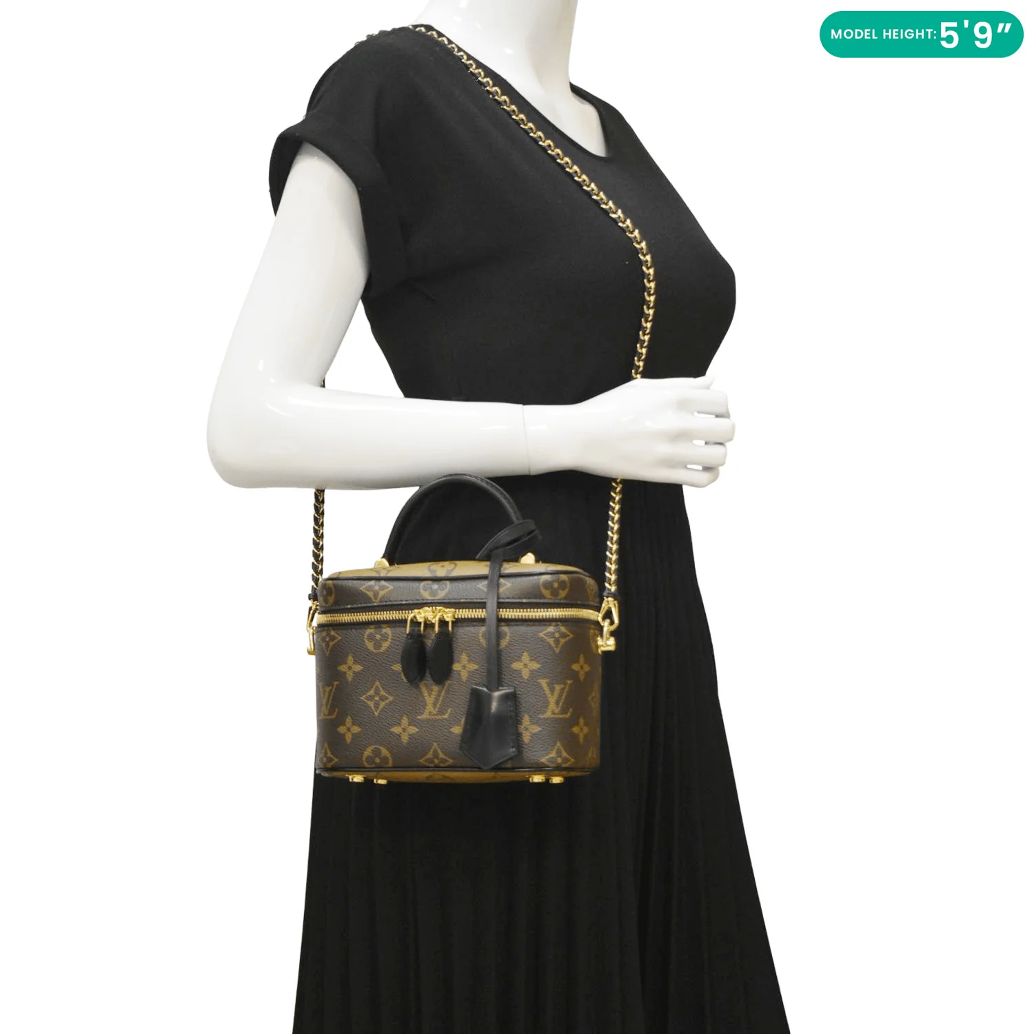 LOUIS VUITTON Vanity PM Monogram Reverse Canvas Crossbody Bag Brown - Image 2