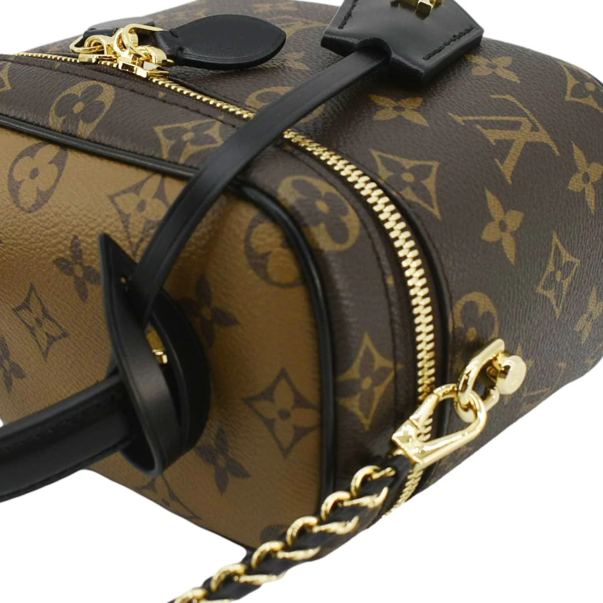 LOUIS VUITTON Vanity PM Monogram Reverse Canvas Crossbody Bag Brown - Image 8