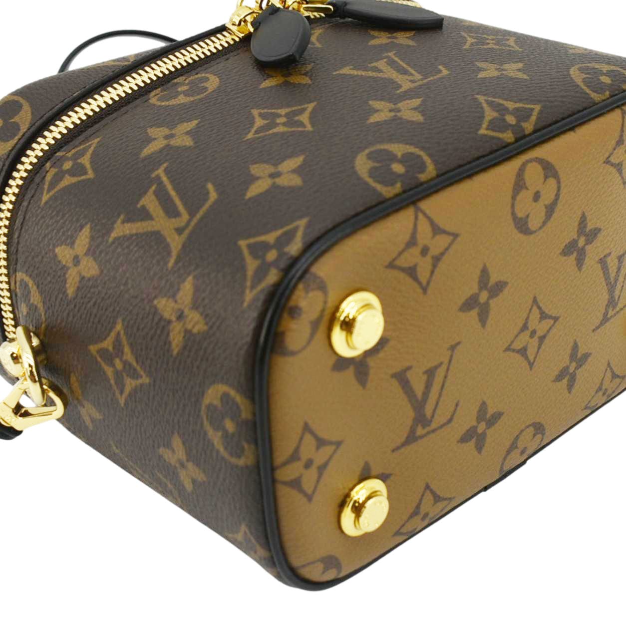 LOUIS VUITTON Vanity PM Monogram Reverse Canvas Crossbody Bag Brown - Image 9