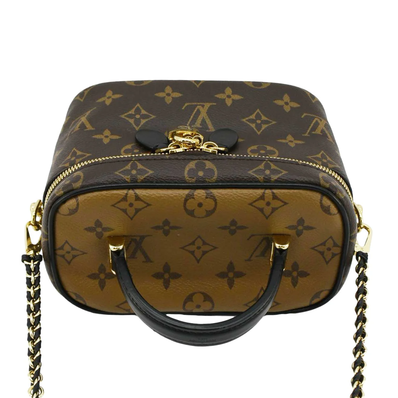 LOUIS VUITTON Vanity PM Monogram Reverse Canvas Crossbody Bag Brown - Image 5