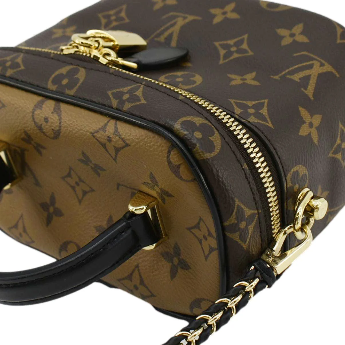 LOUIS VUITTON Vanity PM Monogram Reverse Canvas Crossbody Bag Brown - Image 7