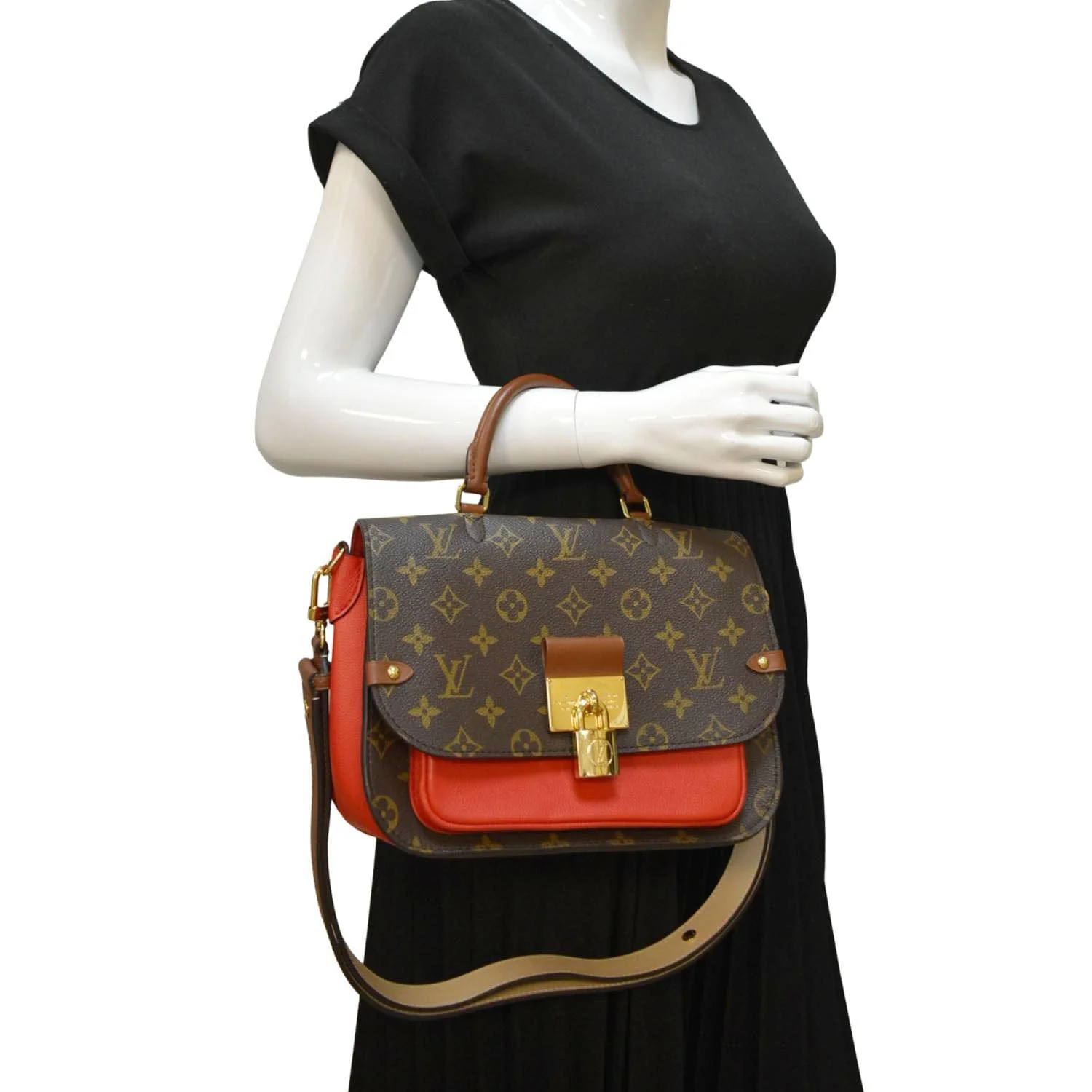 LOUIS VUITTON Vaugirard Monogram Canvas Shoulder Bag Coquelicot - Image 2