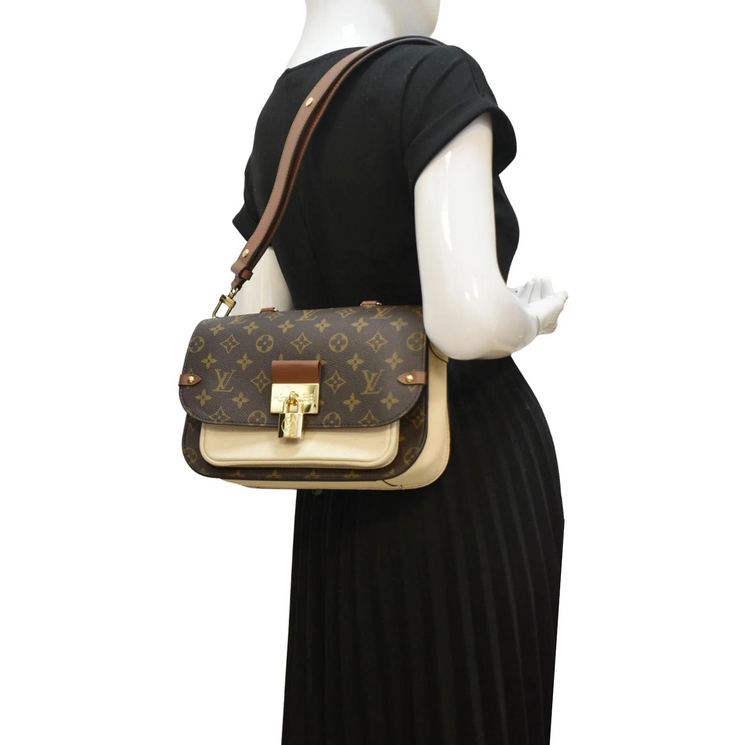 LOUIS VUITTON Vaugirard Monogram Canvas Shoulder Bag Creme - Image 2