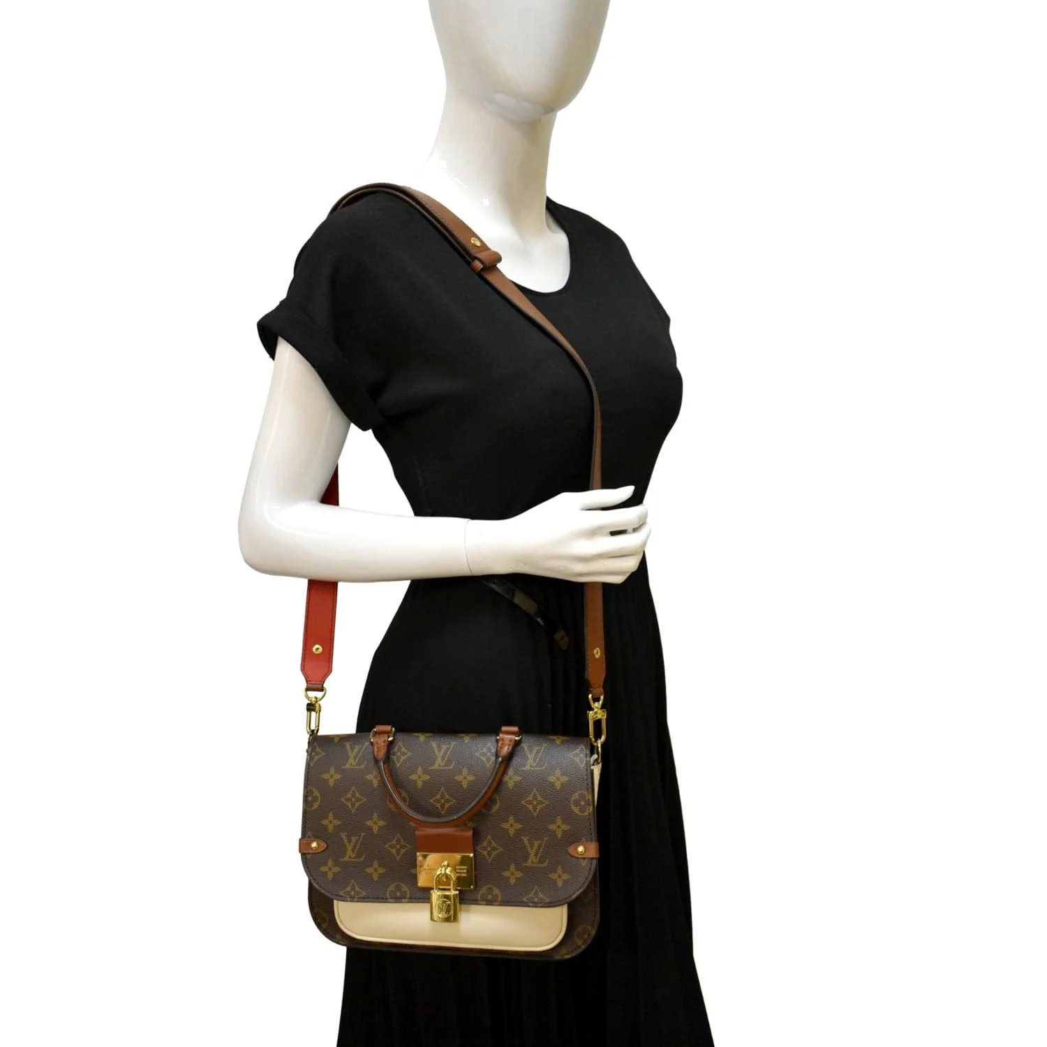LOUIS VUITTON Vaugirard Monogram Canvas Shoulder Bag Creme - Image 2